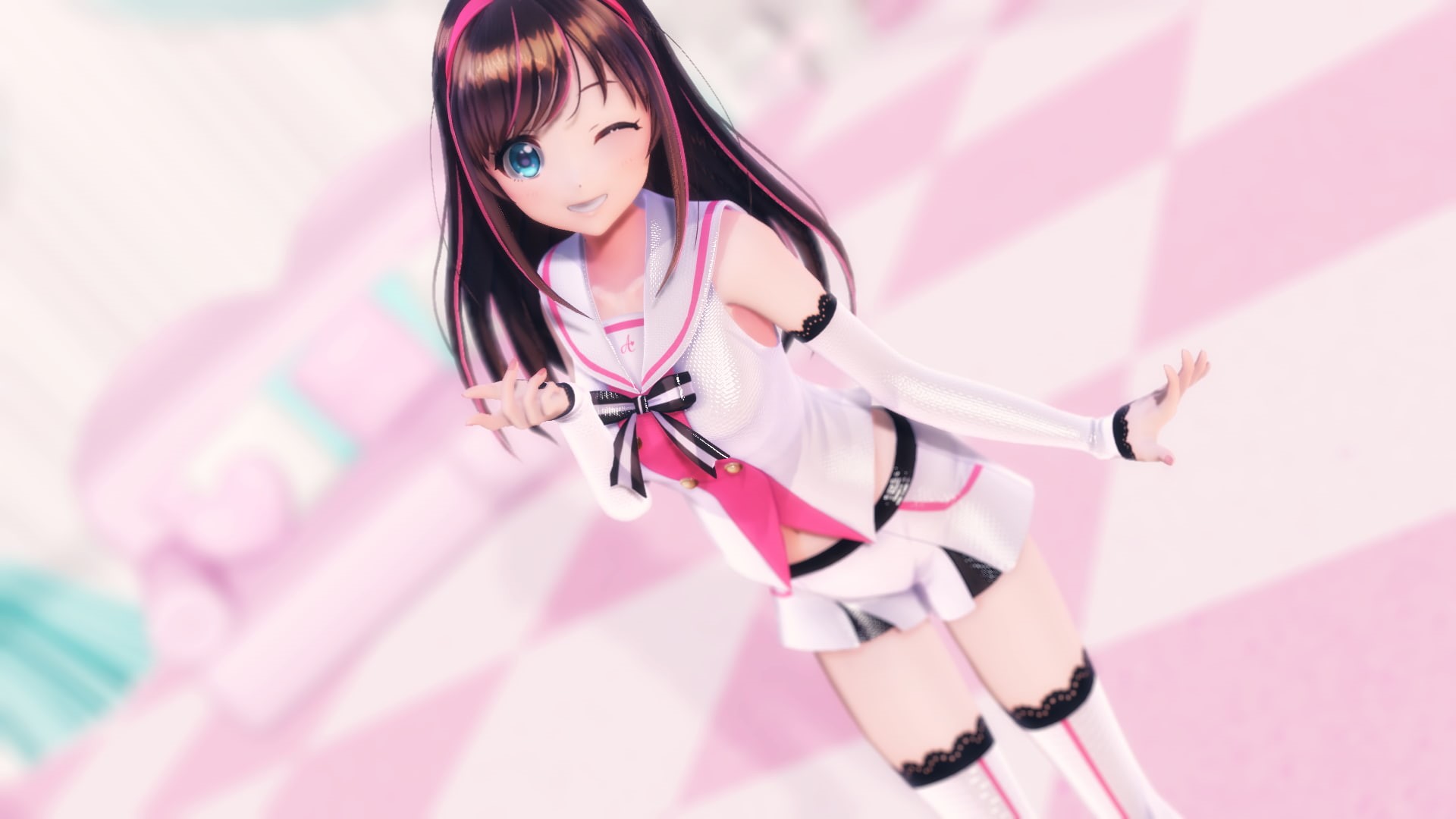 1080P, 3D, Kizuna Ai, anime girls, HD Wallpaper
