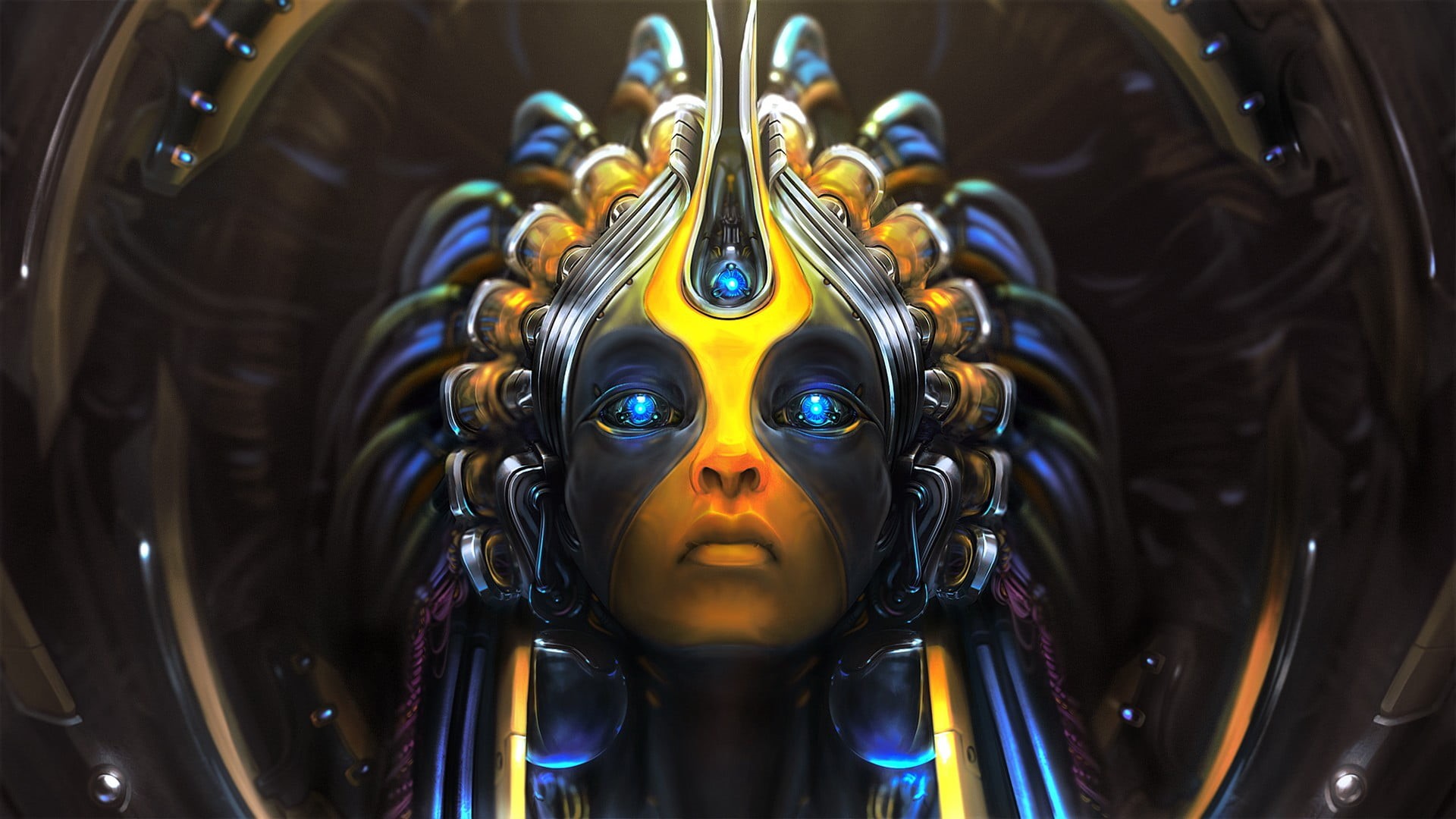 metal, arts culture and entertainment, age of wonders 3, indoors, shiny, belief, no people, 1080P, close-up, bizarre, futuristic, art and craft, spirituality, HD Wallpaper