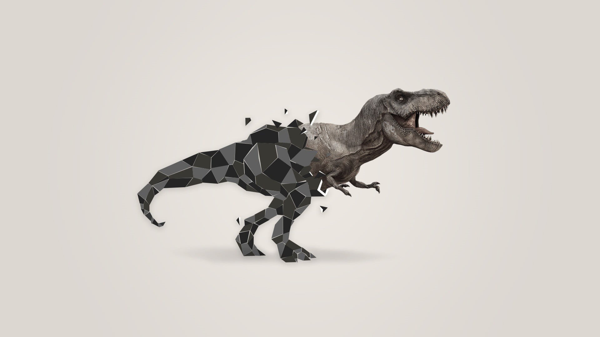 1080P, full length, representation, one animal, animal representation, copy space, low poly, indoors, white background, side view, animal themes, HD Wallpaper