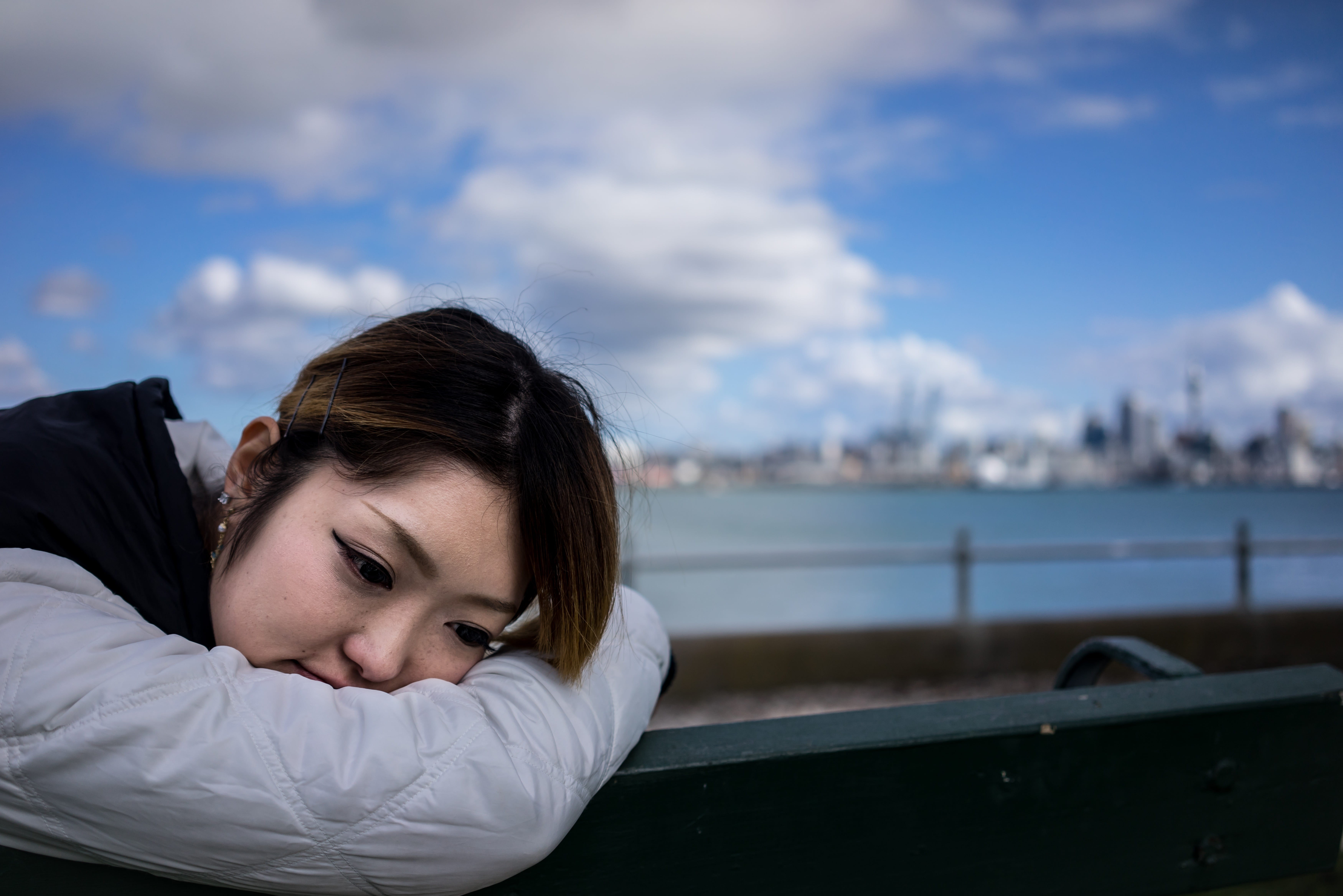 model, black, young adult, smile, pressure, body, length, girl, relaxation, cloud - sky, oriental, young, sky, makeup, full, joy, effort, east, stress, HD Wallpaper