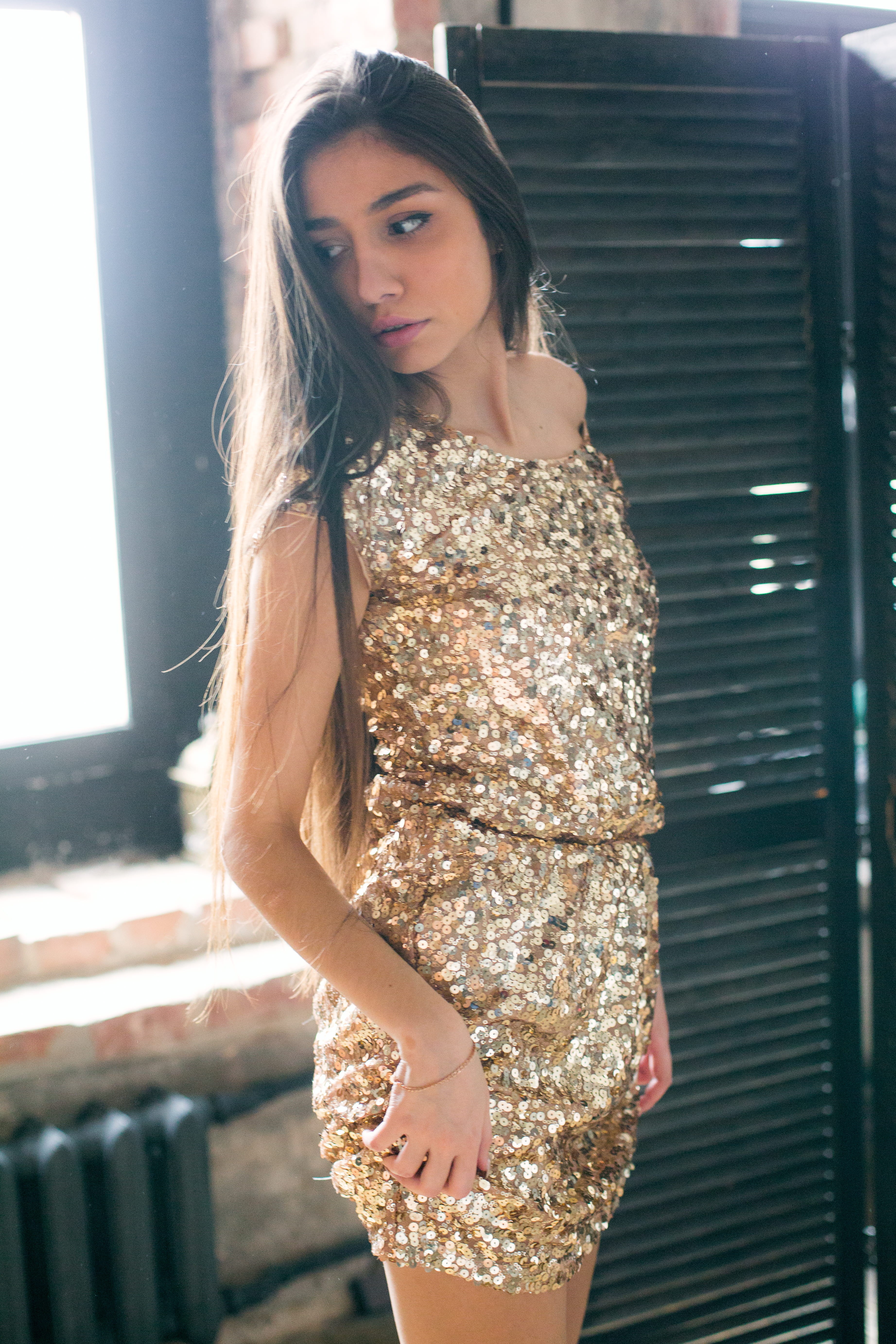 long hair, young adult, pose, real people, hair, women, lifestyles, sleeveless, sequined, hairstyle, wearing, brown, beauty, fashion, fashionable, dress, Phone HD Wallpaper