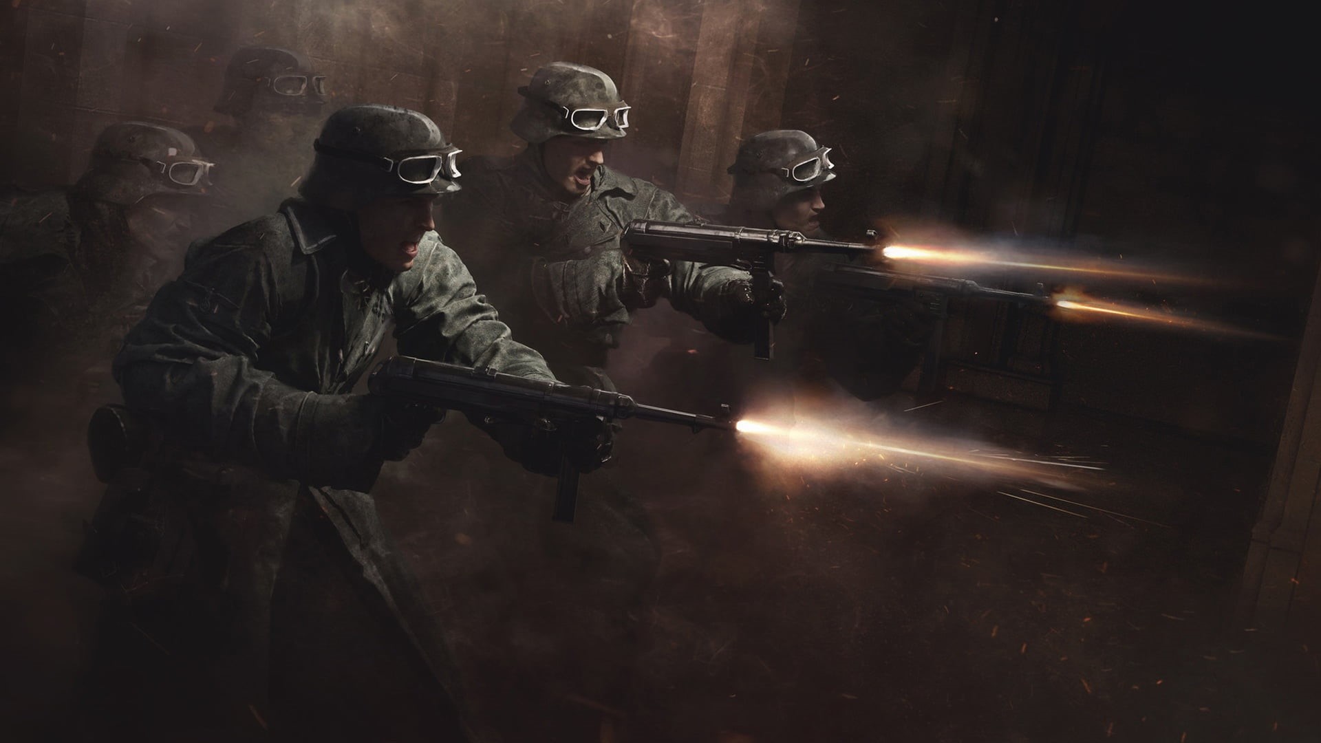 shooting, Guillem H. Pongiluppi, 1080P, the Nazis, MP 40, HD Wallpaper