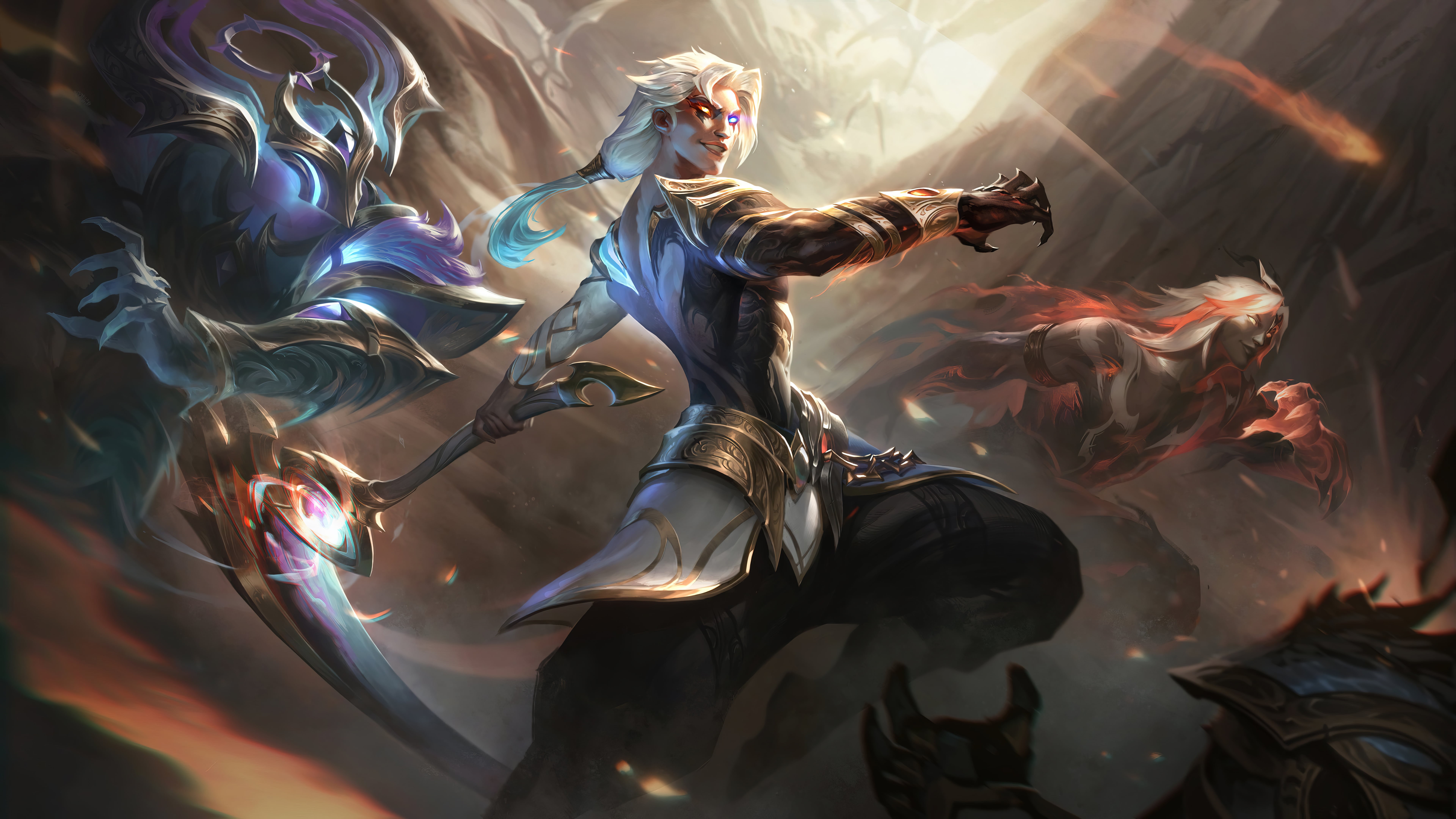 League of Legends, GZG, Dawnbringer and Nightbringer, Nightbringer, digital art, Kayn (League of Legends), 4K, Dawnbringer, Kayn, 8K, Riot Games, HD Wallpaper
