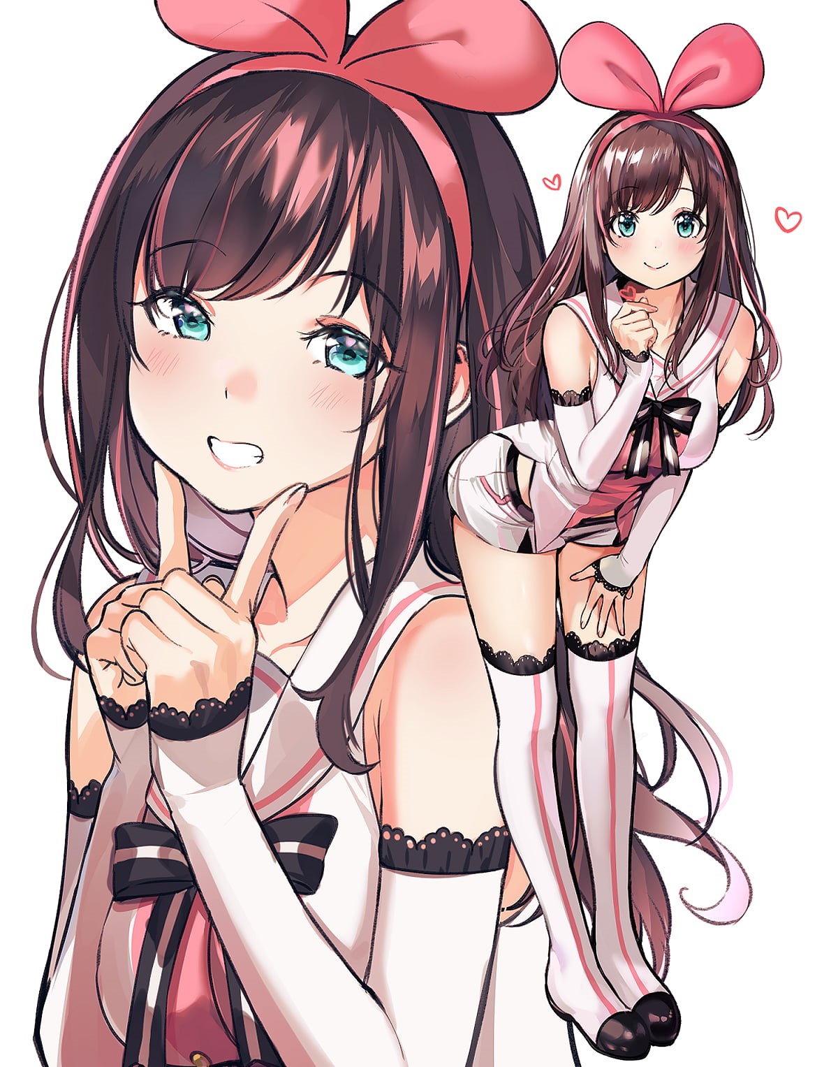 brunette, 720P, anime girls, Virtual Youtuber, smiling, Kizuna Ai, Phone HD Wallpaper