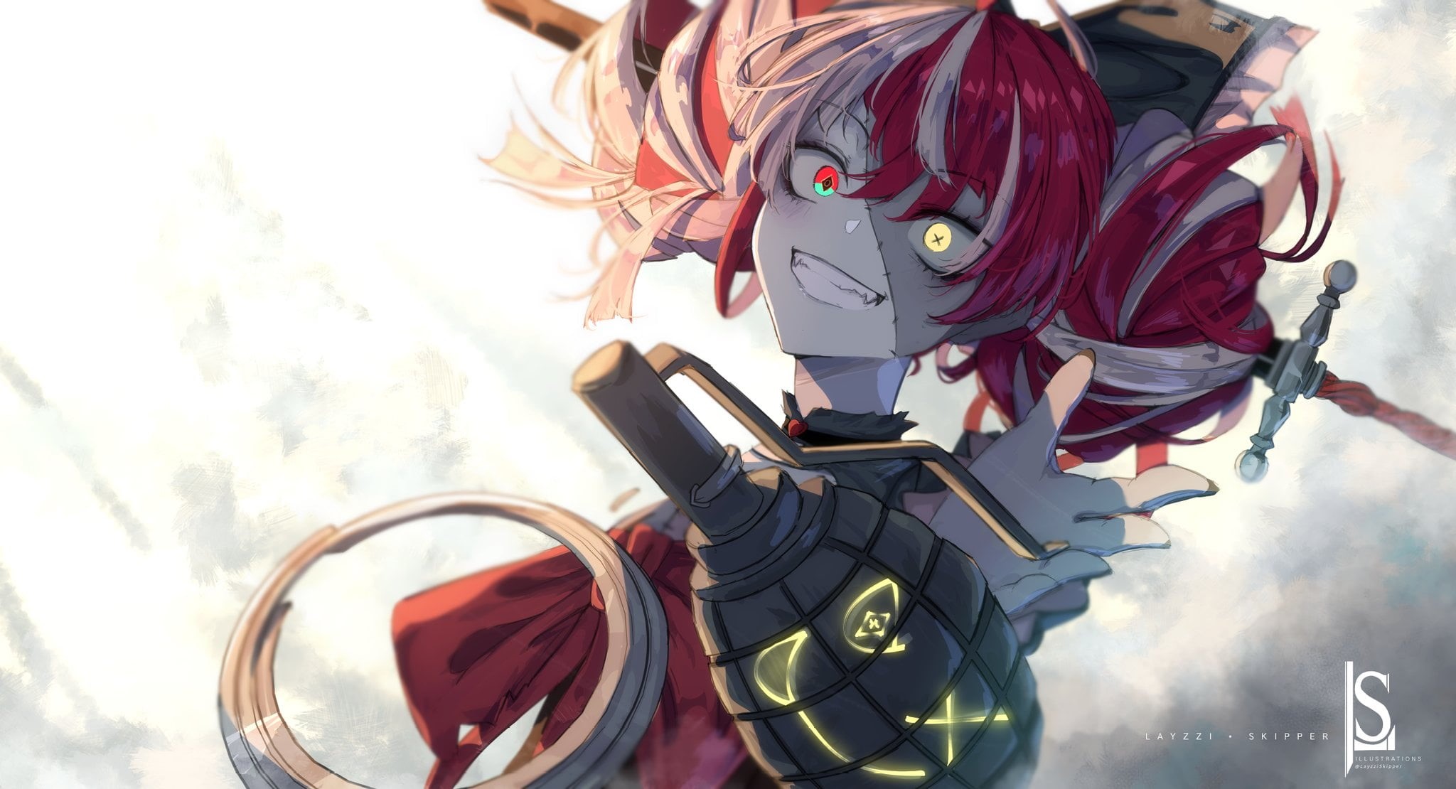 1080P, Kureiji Ollie, Layzzi, Hololive, anime girls, HD Wallpaper