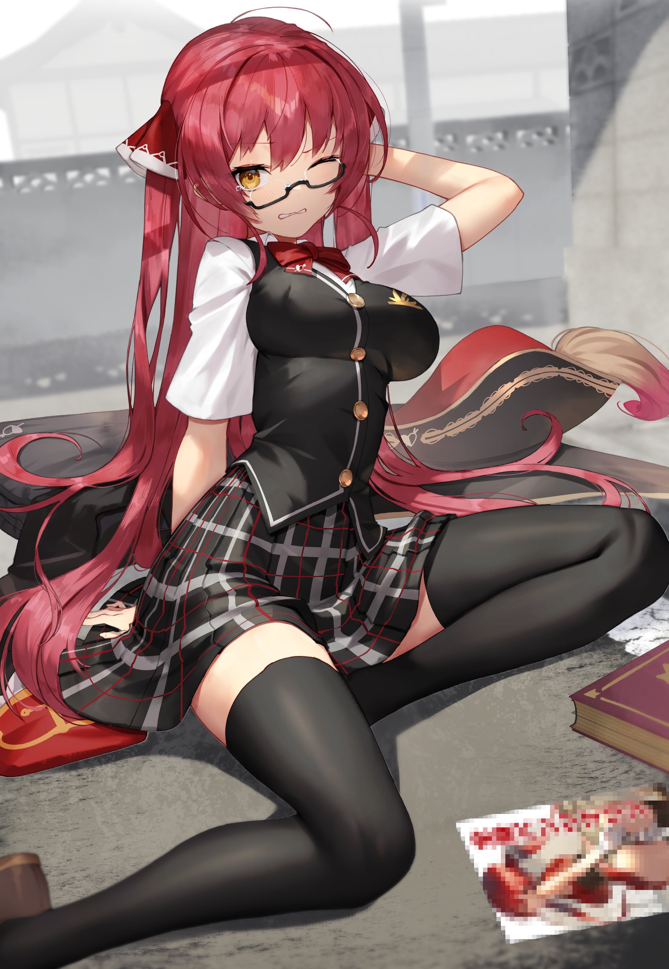 Sco_ttie, 2K, anime girls, Houshou Marine, anime, Hololive, Phone HD Wallpaper