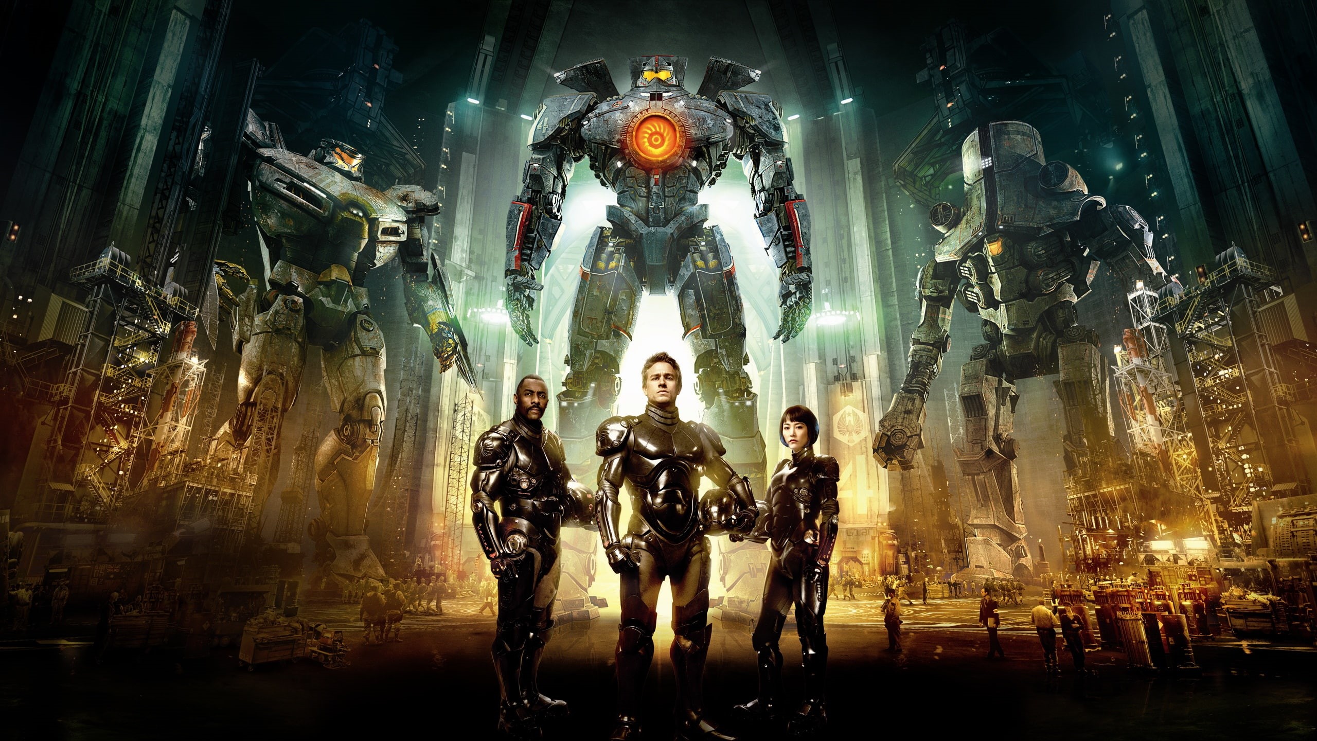 Rim, suit, robots, 2K, Movie, three, person, HD, Pacific, display, HD Wallpaper