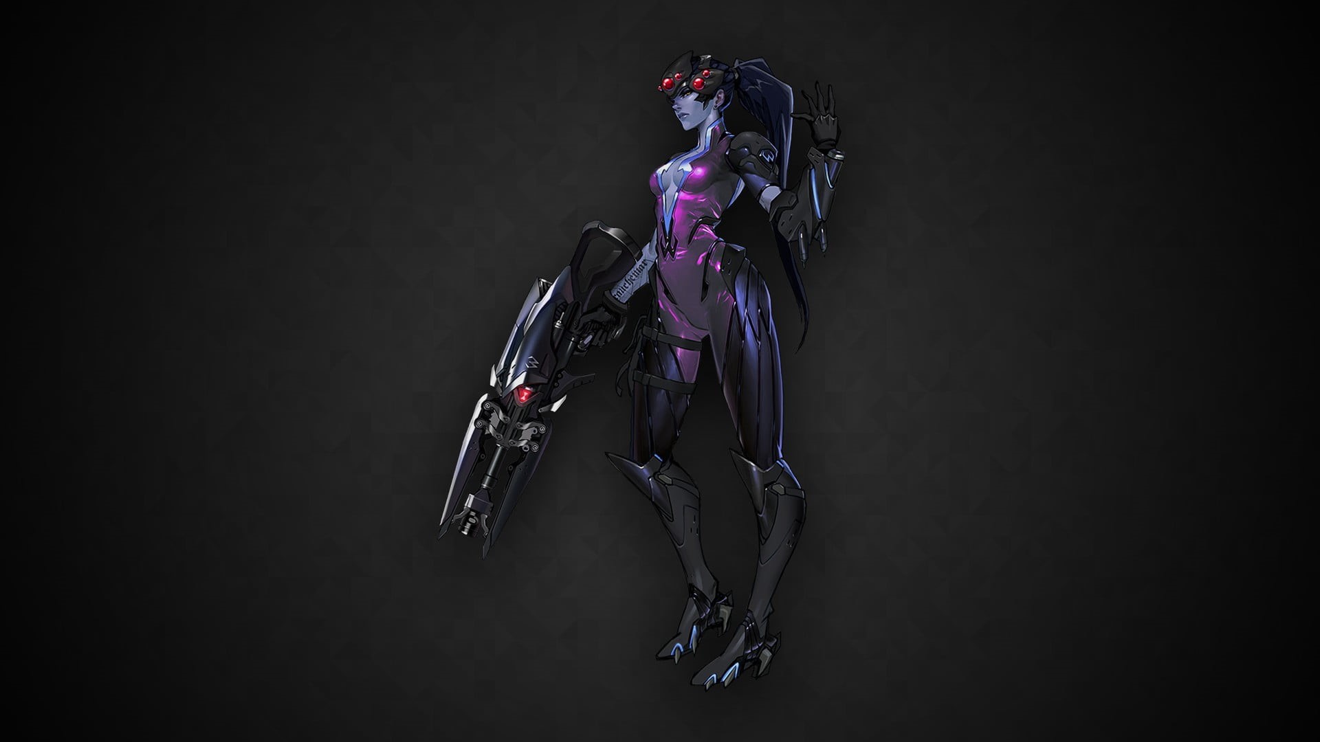Overwatch, men, high angle view, video games, indoors, Widowmaker (Overwatch), illustration, 1080P, sport, still life, bicycle, unrecognizable person, HD Wallpaper