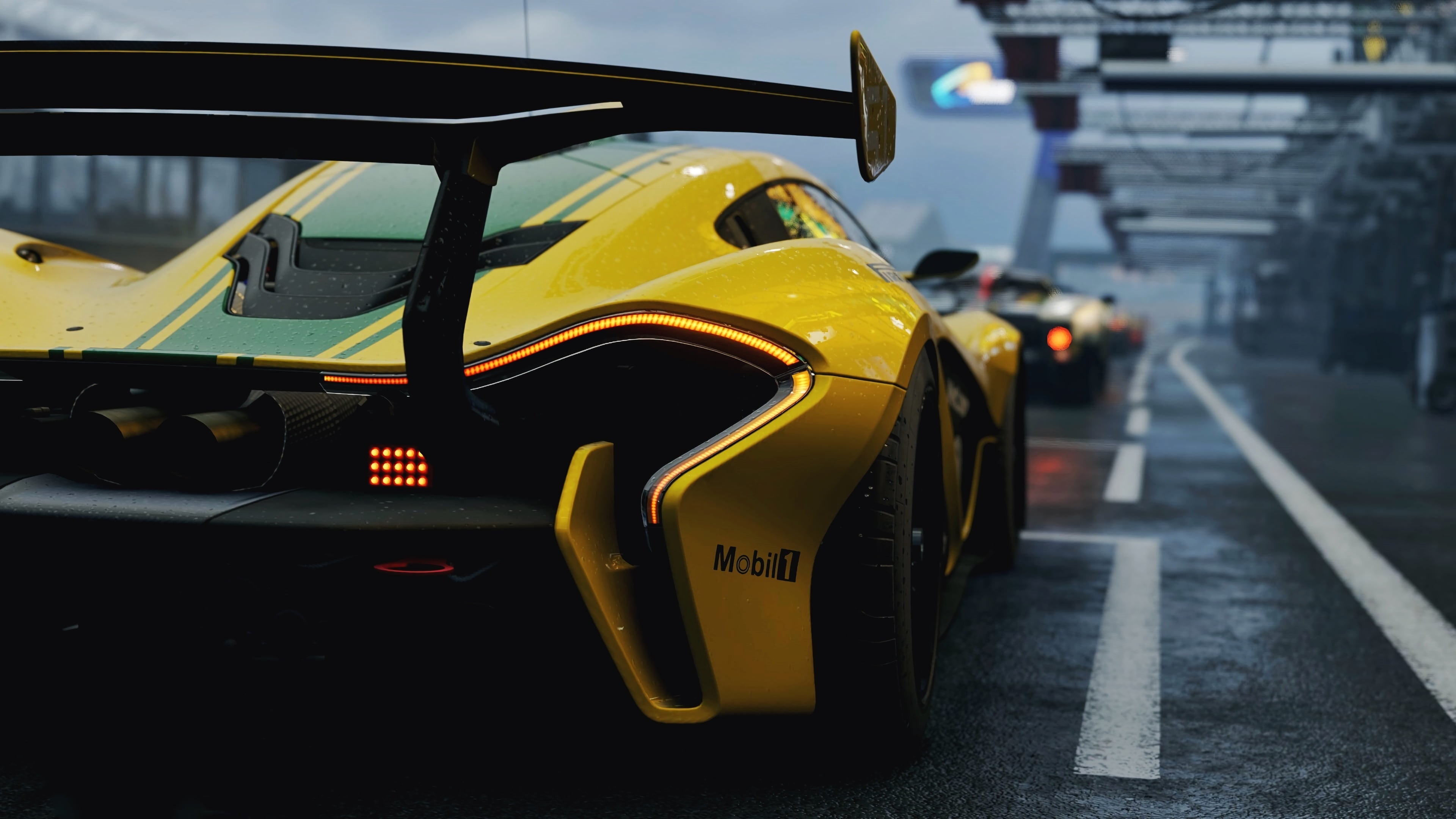 no people, day, mclaren p1 gtr, 4K, architecture, road, yellow, taxi, yellow taxi, car, street, mclaren, city, outdoors, mclaren p1, stationary, in a row, HD Wallpaper
