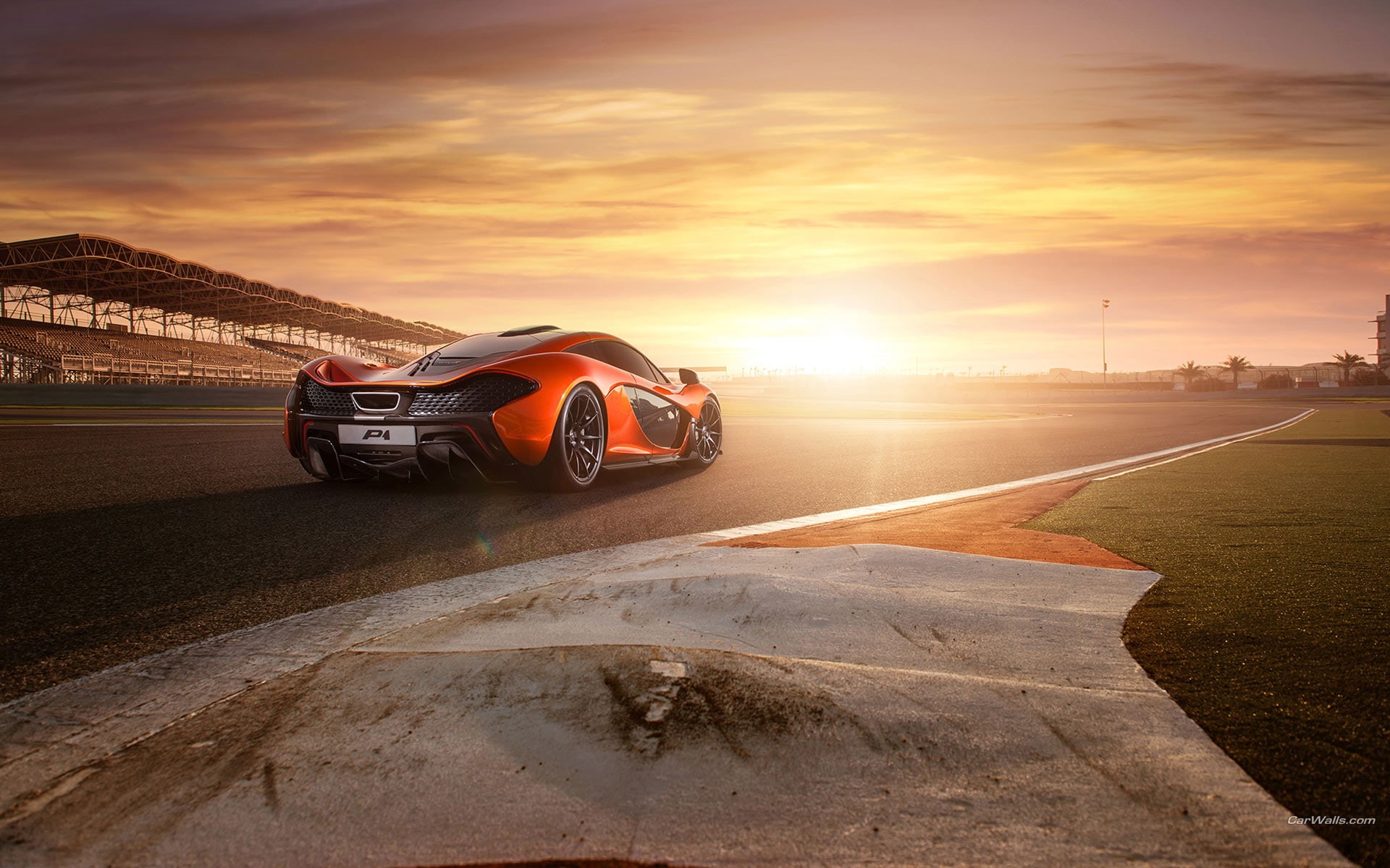 cars, 1080P, track, mclaren, hd, p1, sunlight, sunset, p, race, HD Wallpaper