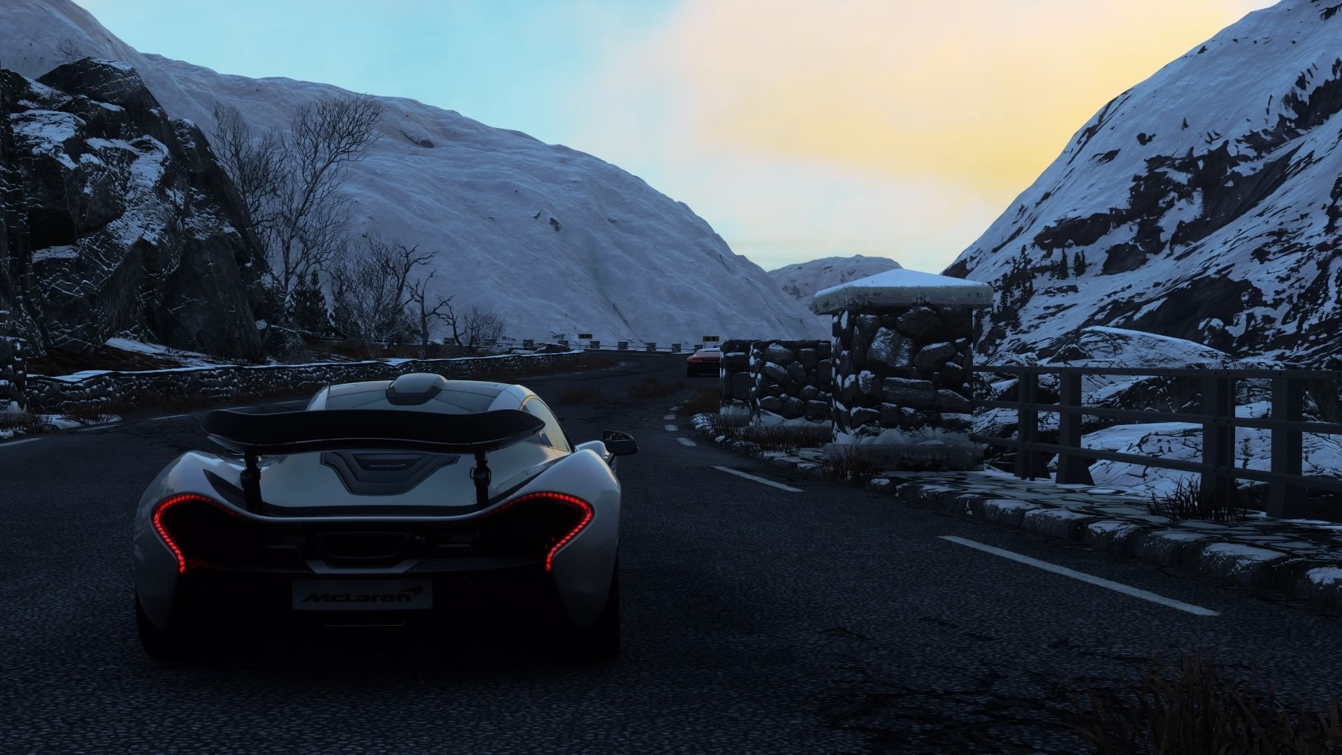 sky, non-urban scene, direction, video games, nature, road trip, Driveclub, road, motor vehicle, McLaren P1, beauty in nature, land vehicle, scenics - nature, HD Wallpaper