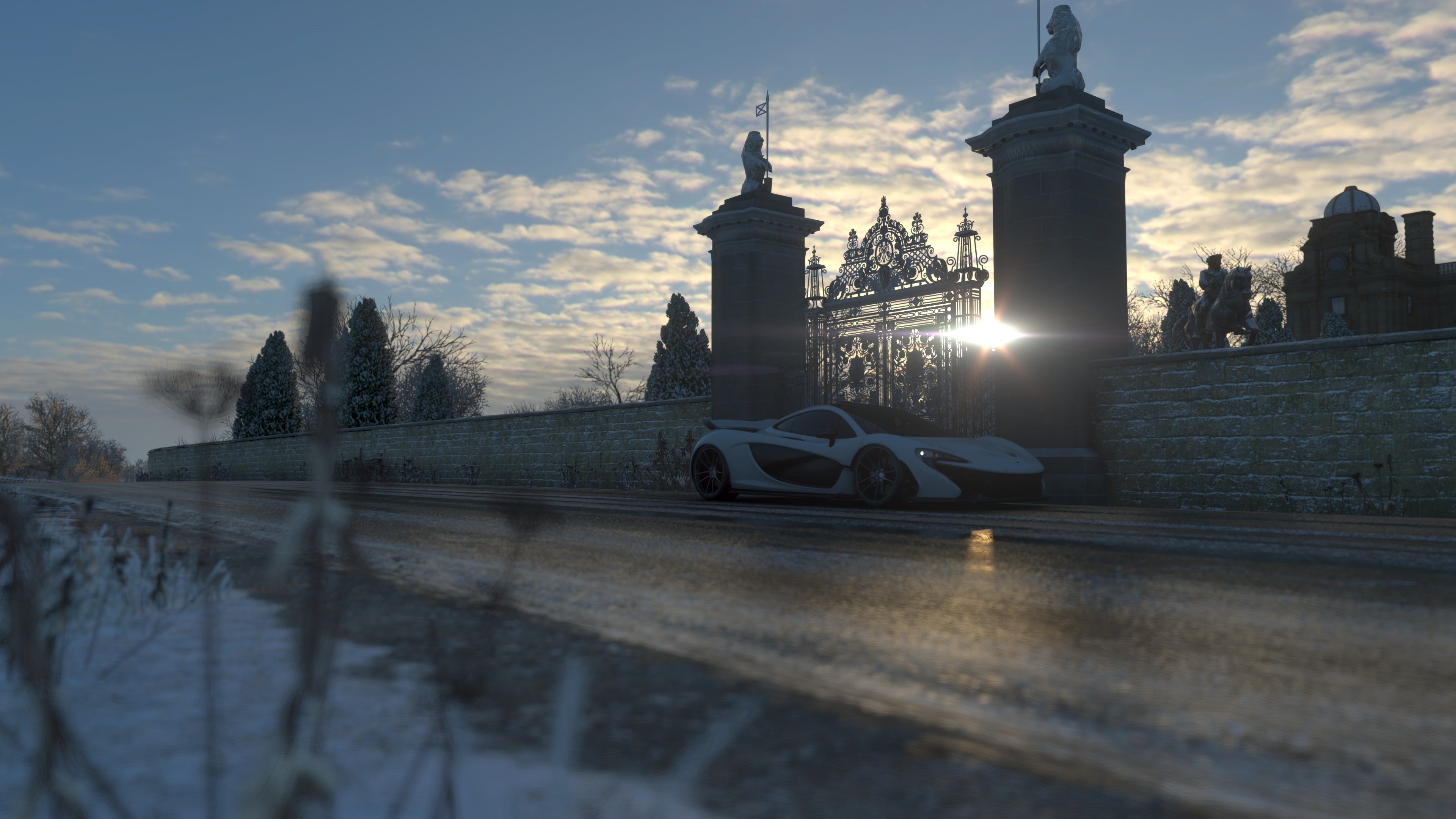screen shot, Forza Horizon 4, vehicle, 4K, Forza, video games, sky, car, sunlight, HD Wallpaper