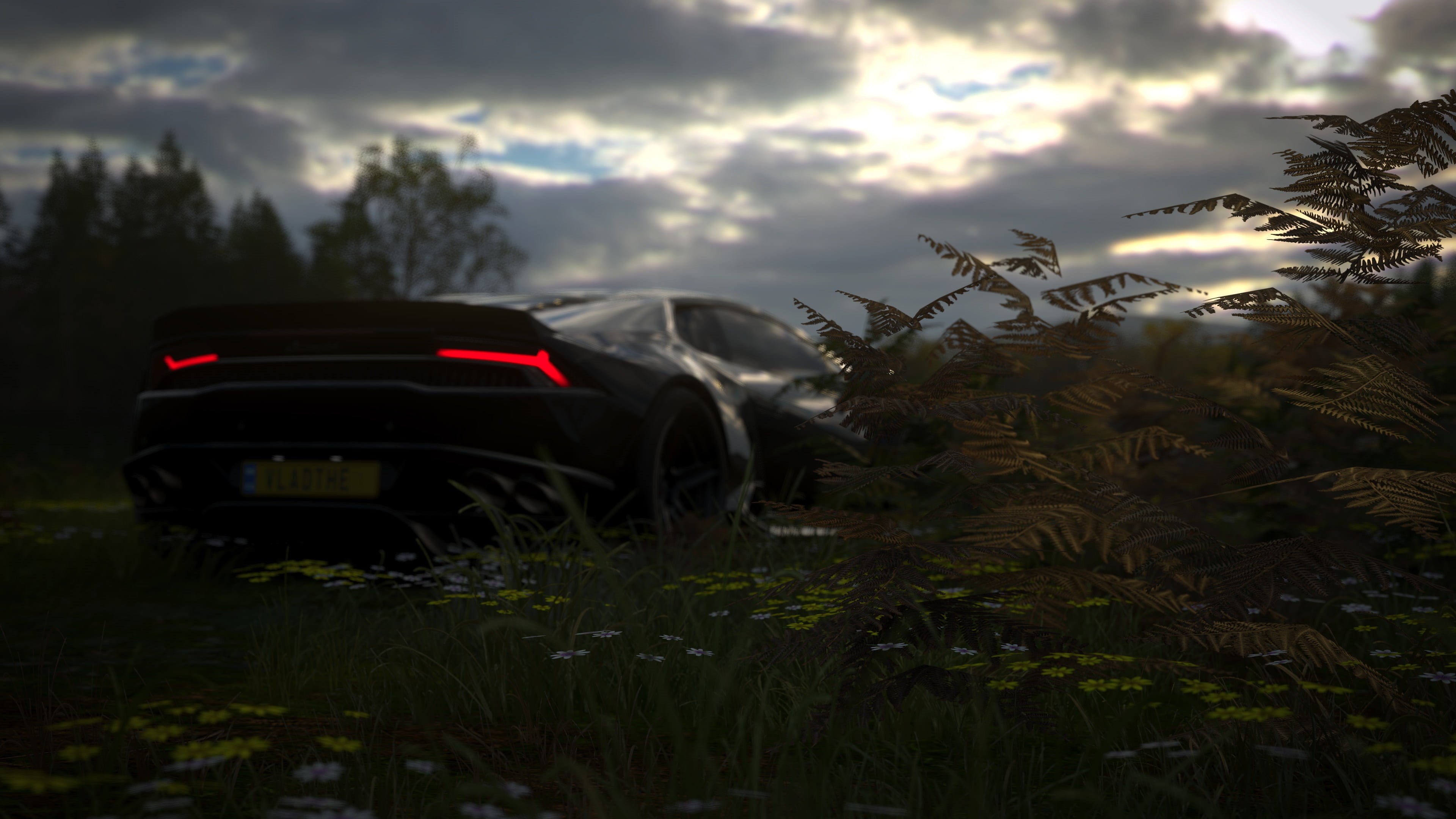 no people, sky, growth, land, nature, car, sunset, outdoors, Forza, mode of transportation, scenics - nature, environment, Forza Horizon 4, 4K, plant, HD Wallpaper