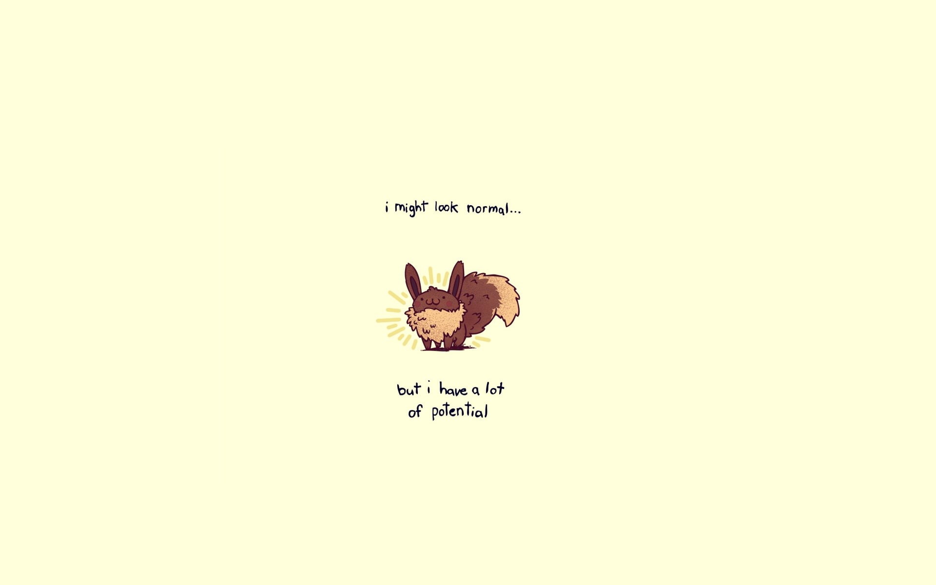 pokemon, white, 1080P, normal, cartoon/comic, eevee, hd, HD Wallpaper