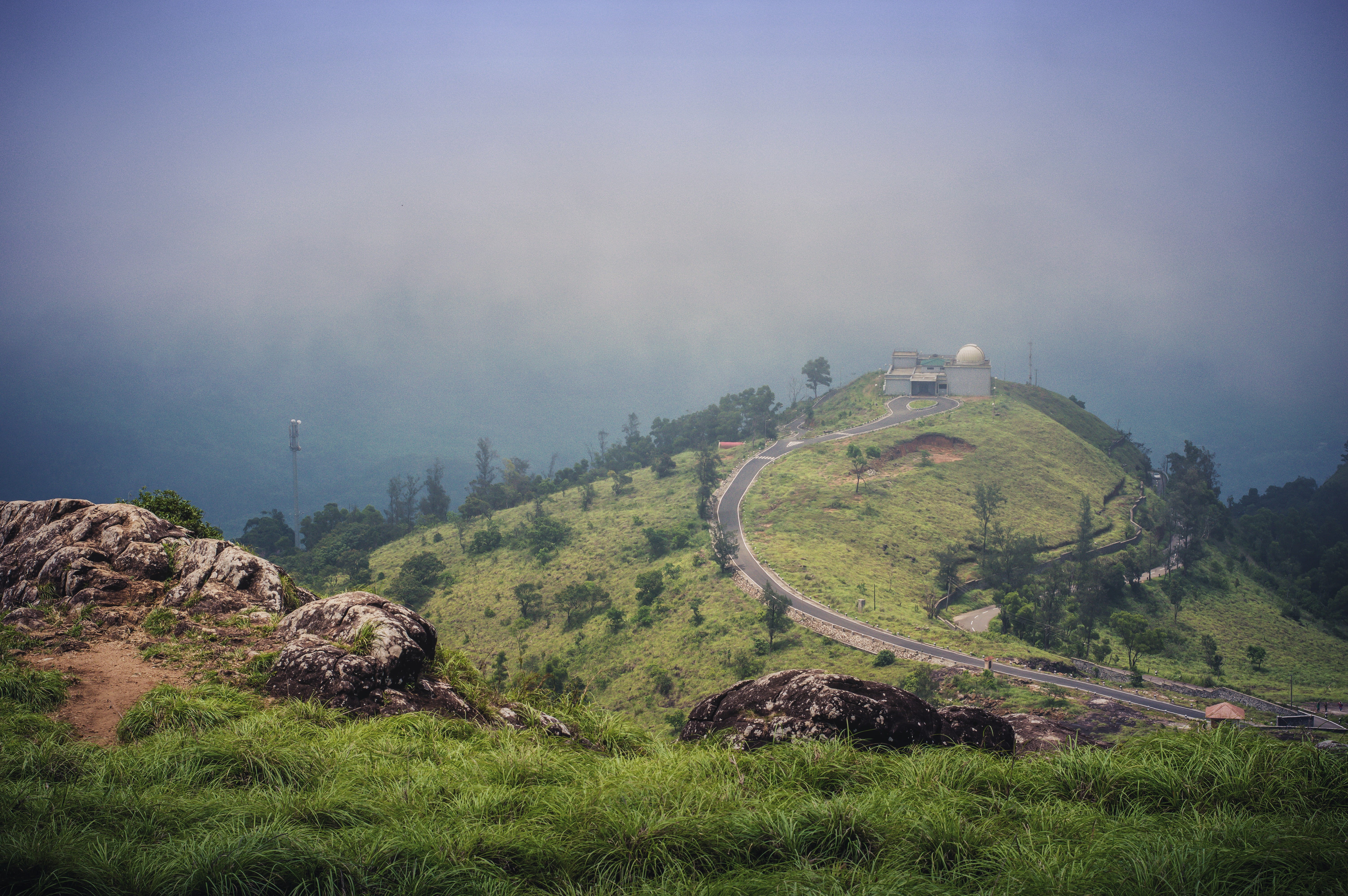 beauty in nature, ponmudi, landscape, tranquil scene, outdoors, 5K, scenic beauty, no people, trivandrum, view point, fog, isro, nature, tranquility, travel, HD Wallpaper