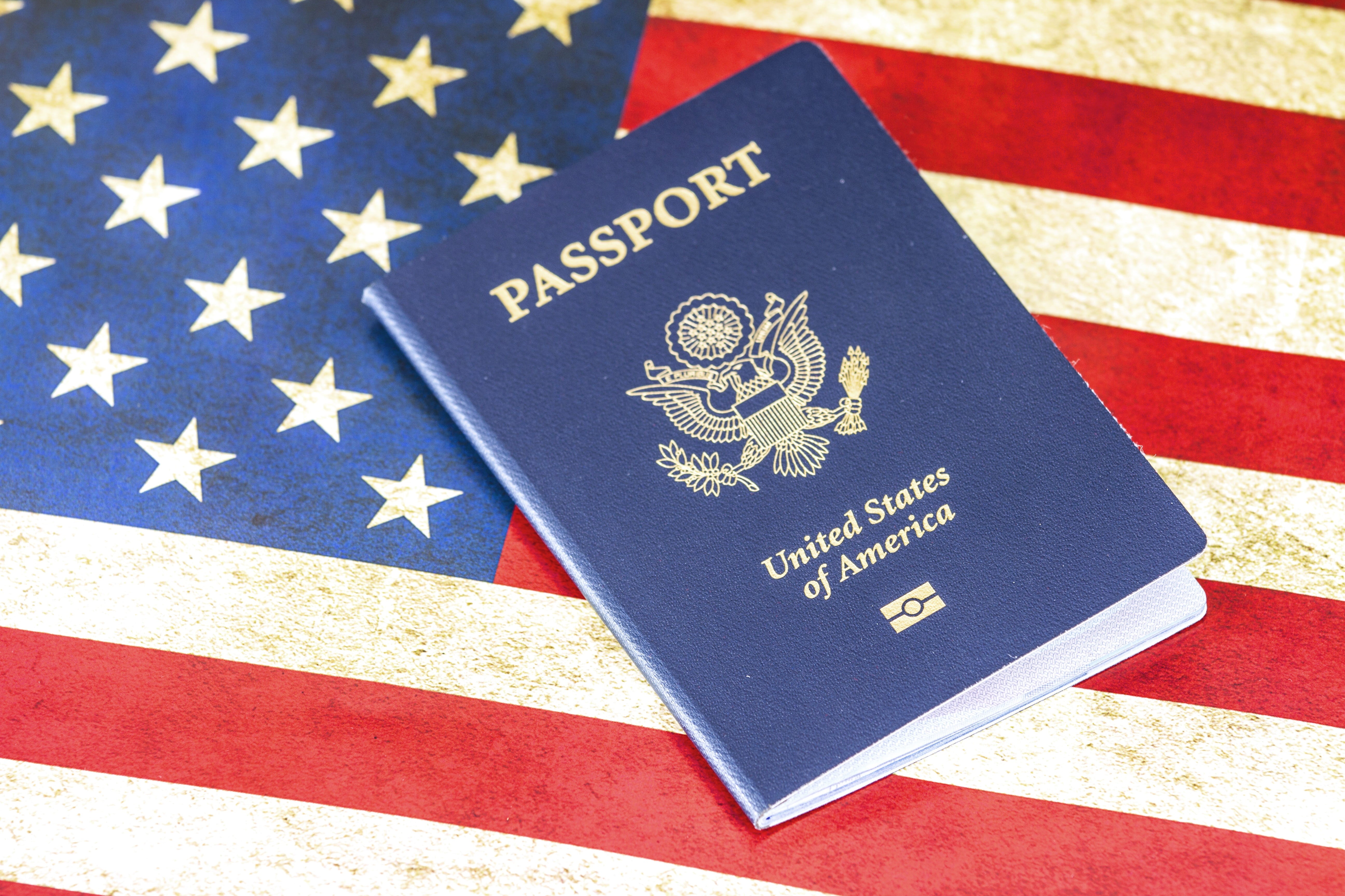 symbol, visa, communication, holiday, outdoors, blue, striped, 5K, high angle view, day, government, patriotism, america, passport, vacation, document, HD Wallpaper