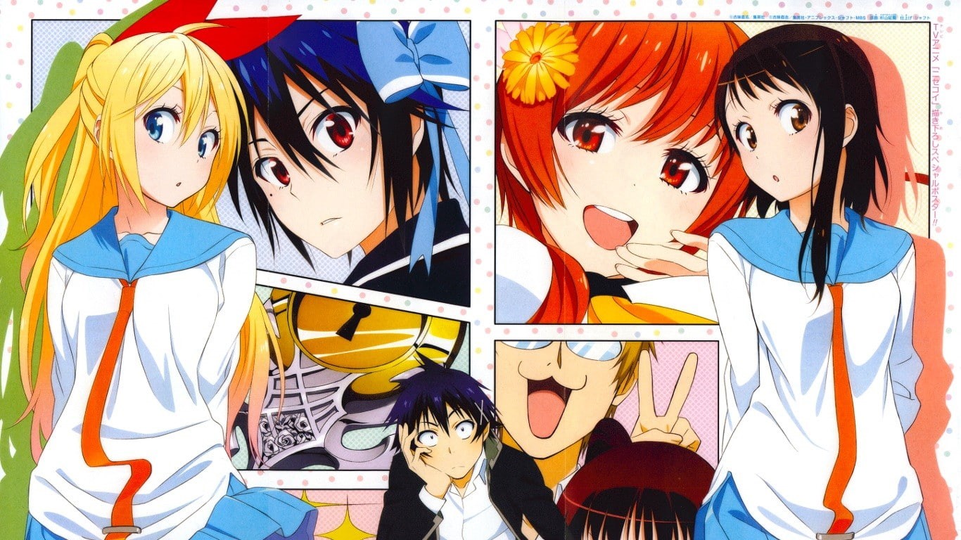 Onodera Kosaki, 720P, Ichijou Raku, scanned image, Tachibana Marika, Kirisaki Chitoge, Tsugumi Seishirou, Nisekoi, Shuu Maiko, HD Wallpaper