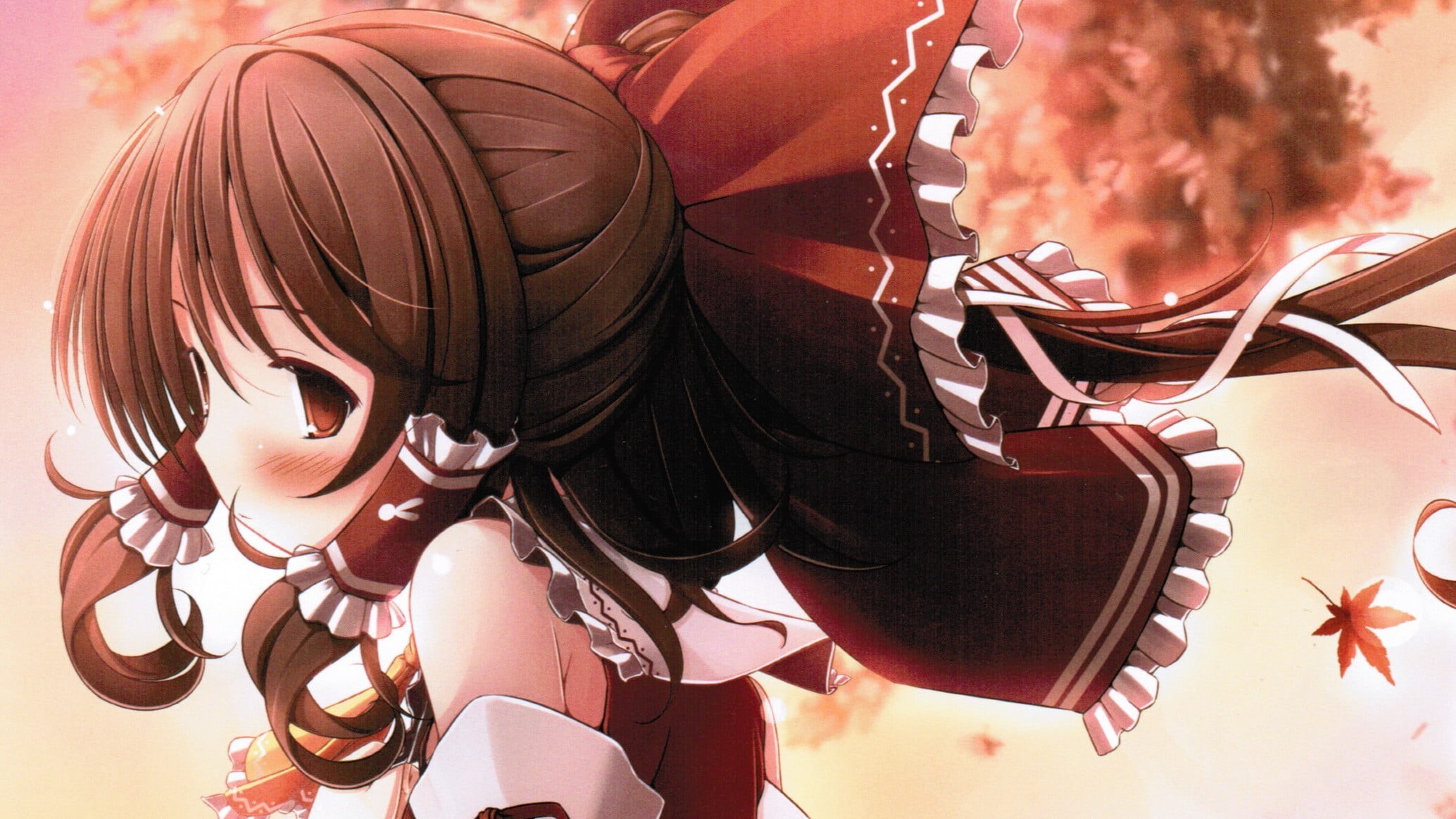 1080P, Hakurei Reimu, low angle view, Touhou, close-up, nature, no people, scanned image, amusement park ride, arts culture and entertainment, amusement park, HD Wallpaper