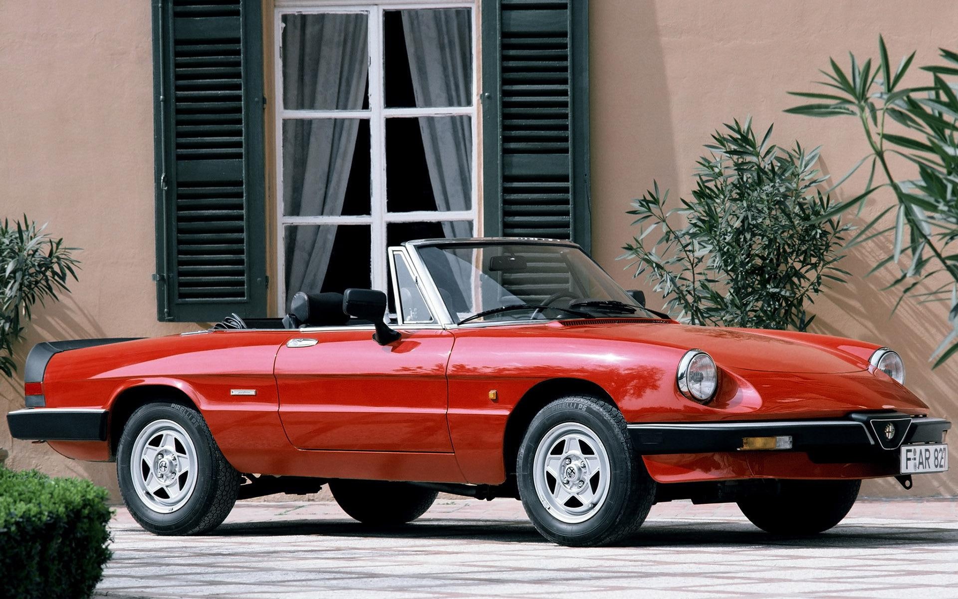 spider, 1920x1200, alfa romeo spider, alfa, coupe, red, sports, alfa romeo, cars, romeo, 1080P, convertible, HD Wallpaper