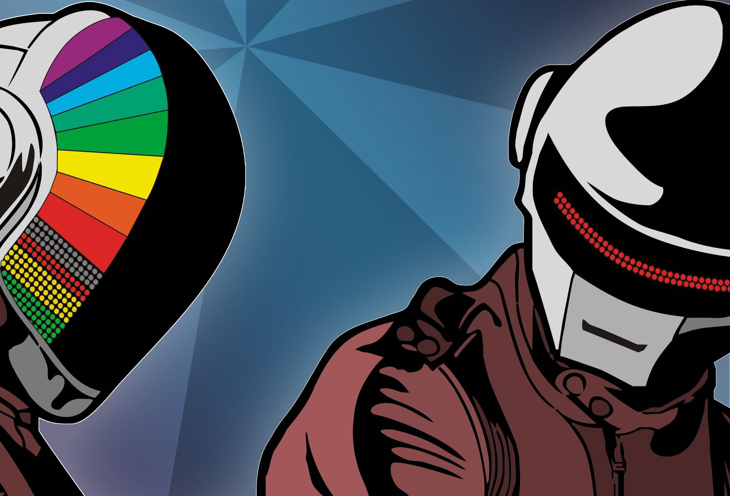 electronica, helmet, synthpop, homem christo, 1080P, duo, visor, scene, house, reflection, french, music, guy manuel, electronic, color, punk, mask, thomas, HD Wallpaper