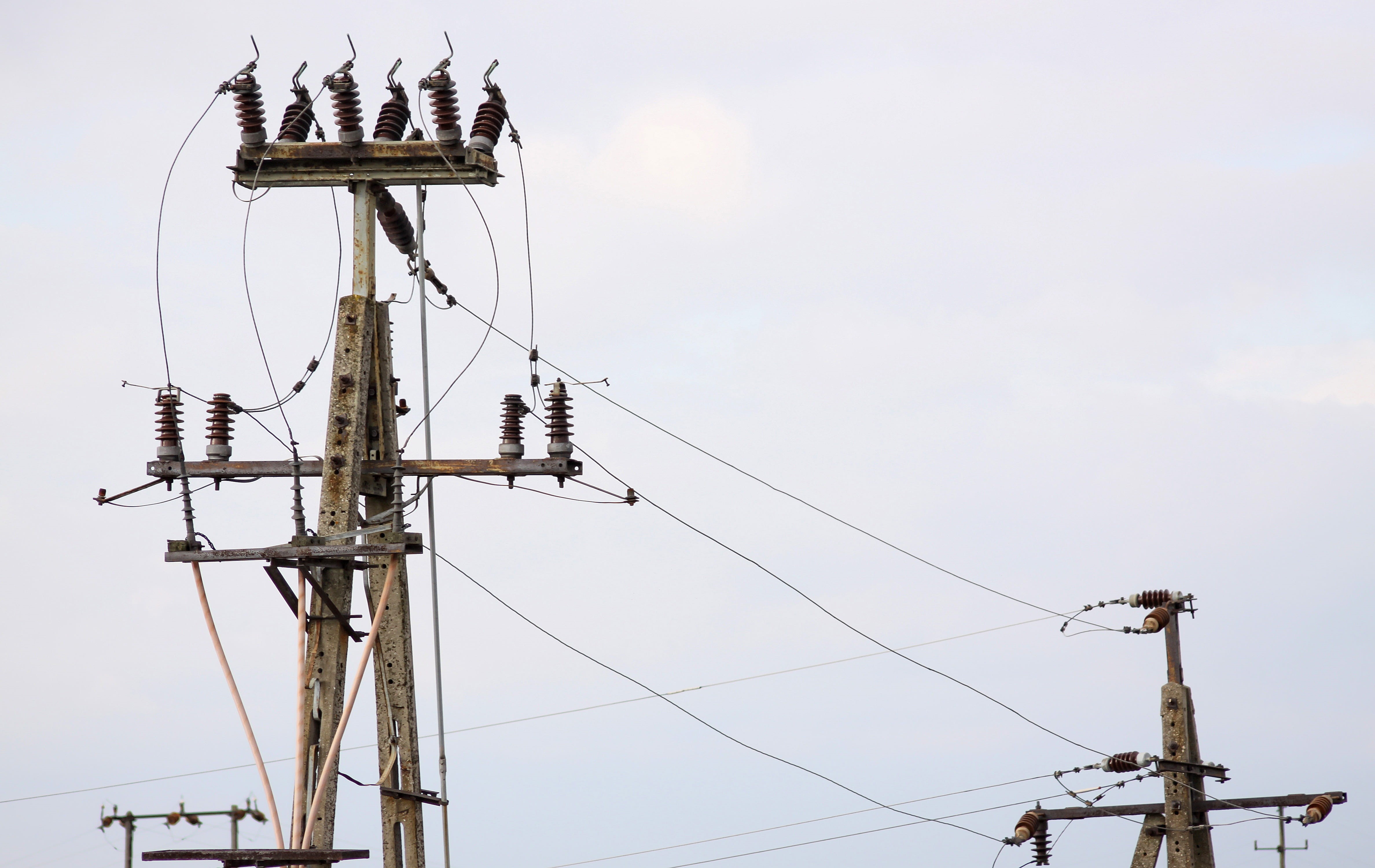 environmental protection, power supply, safety, cable, the industry, pole, energy, connection, nature, current, outdoors, energetics, corporation, professional, HD Wallpaper