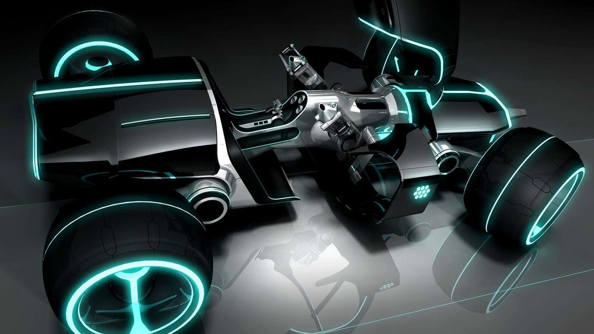 light, car, tron legacy, tron, legacy, 1080P, HD Wallpaper