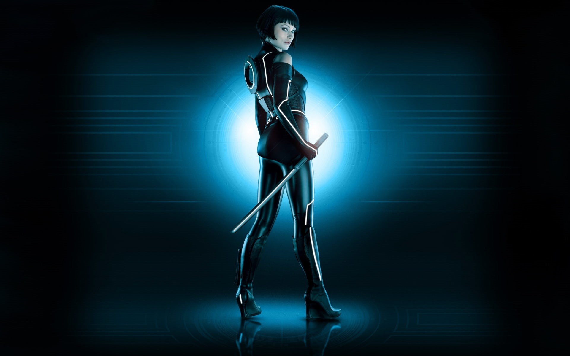 tron, films, legacy, olivia, 1080P, Tron Legacy, wilde, fiction, HD Wallpaper