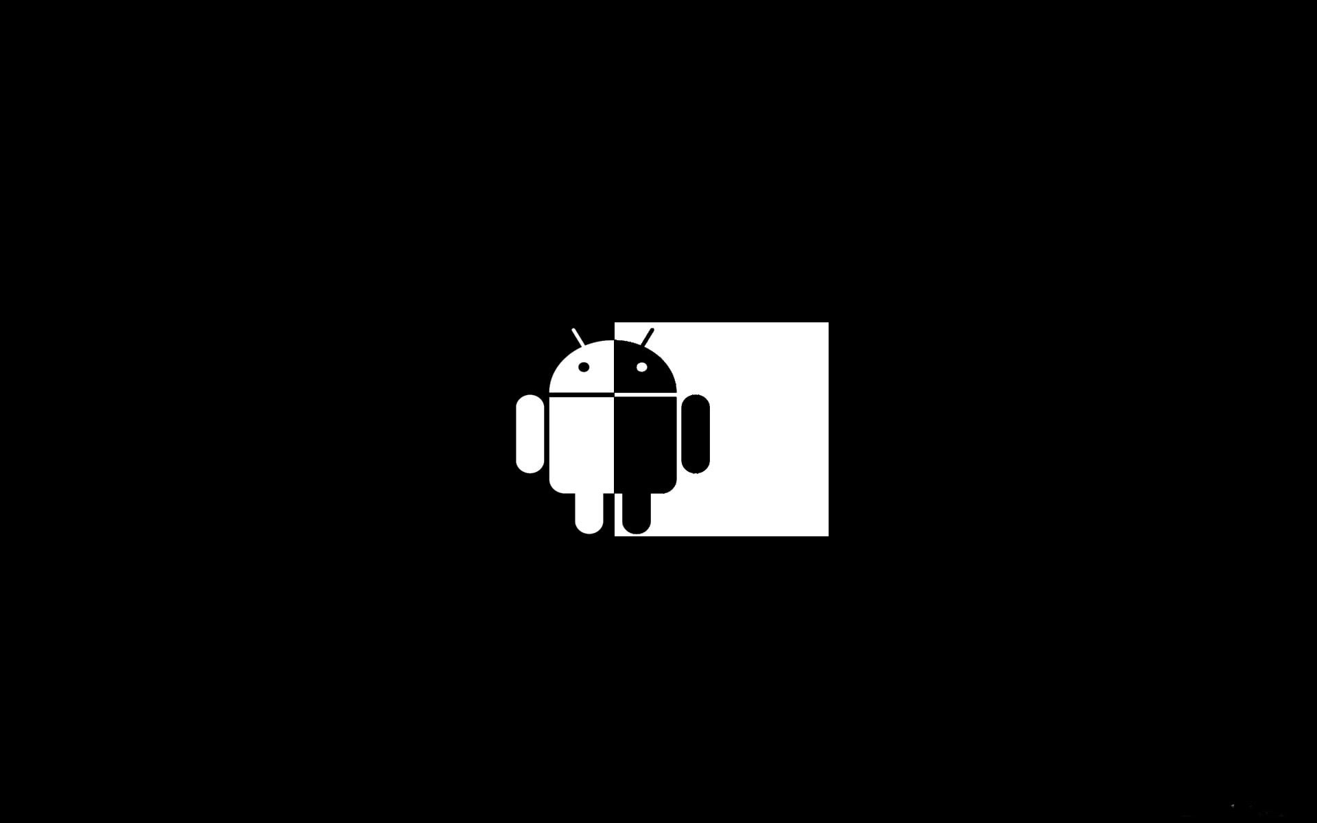 hi tech, android, technology, log, tech, 1080P, white, black, android logo, HD Wallpaper
