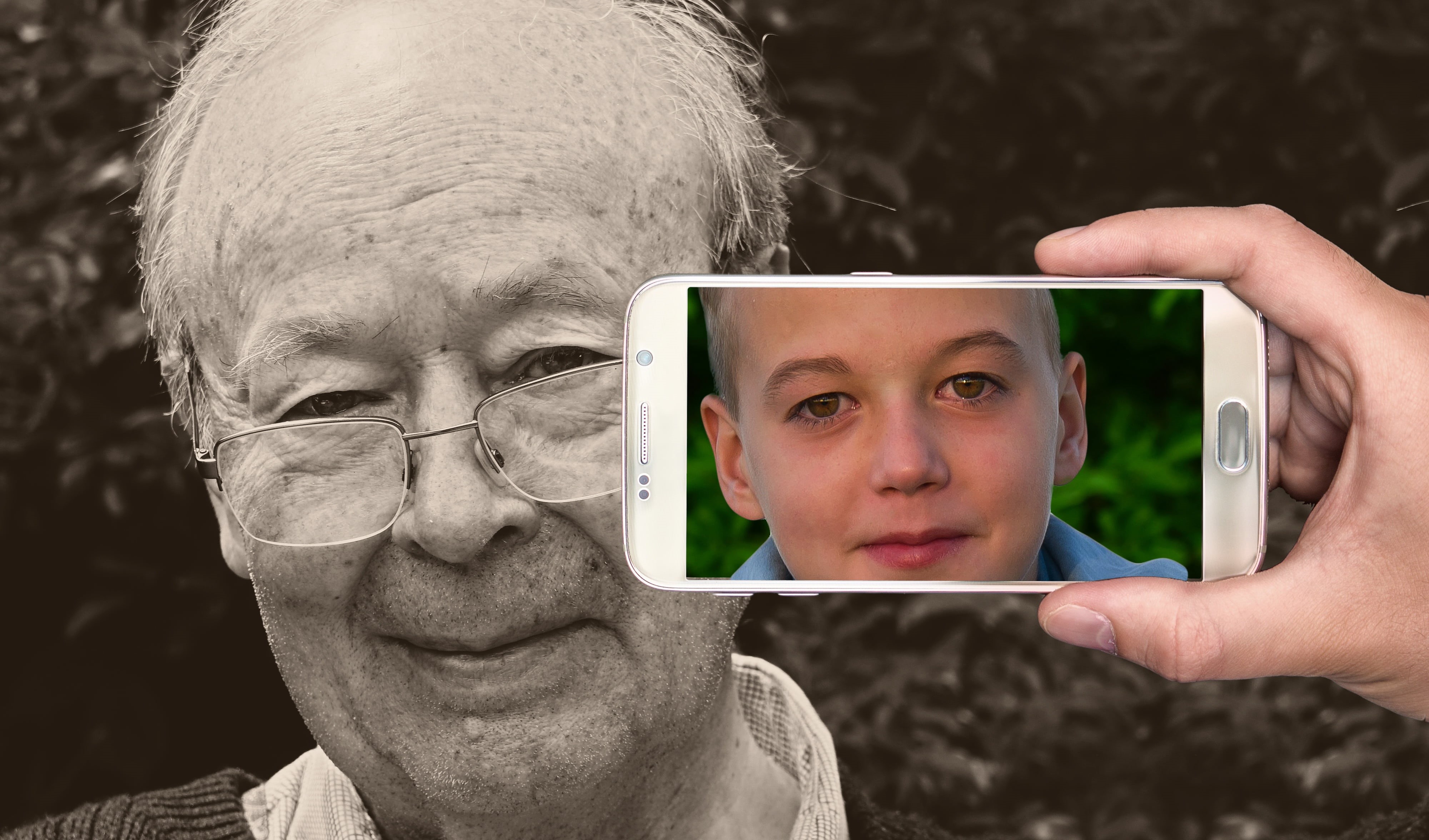 difference, ad, adult, boys, close-up, wishful thinking, communication, smartphone, human hand, 4K, mirage, contributed, face, human body part, screen, HD Wallpaper