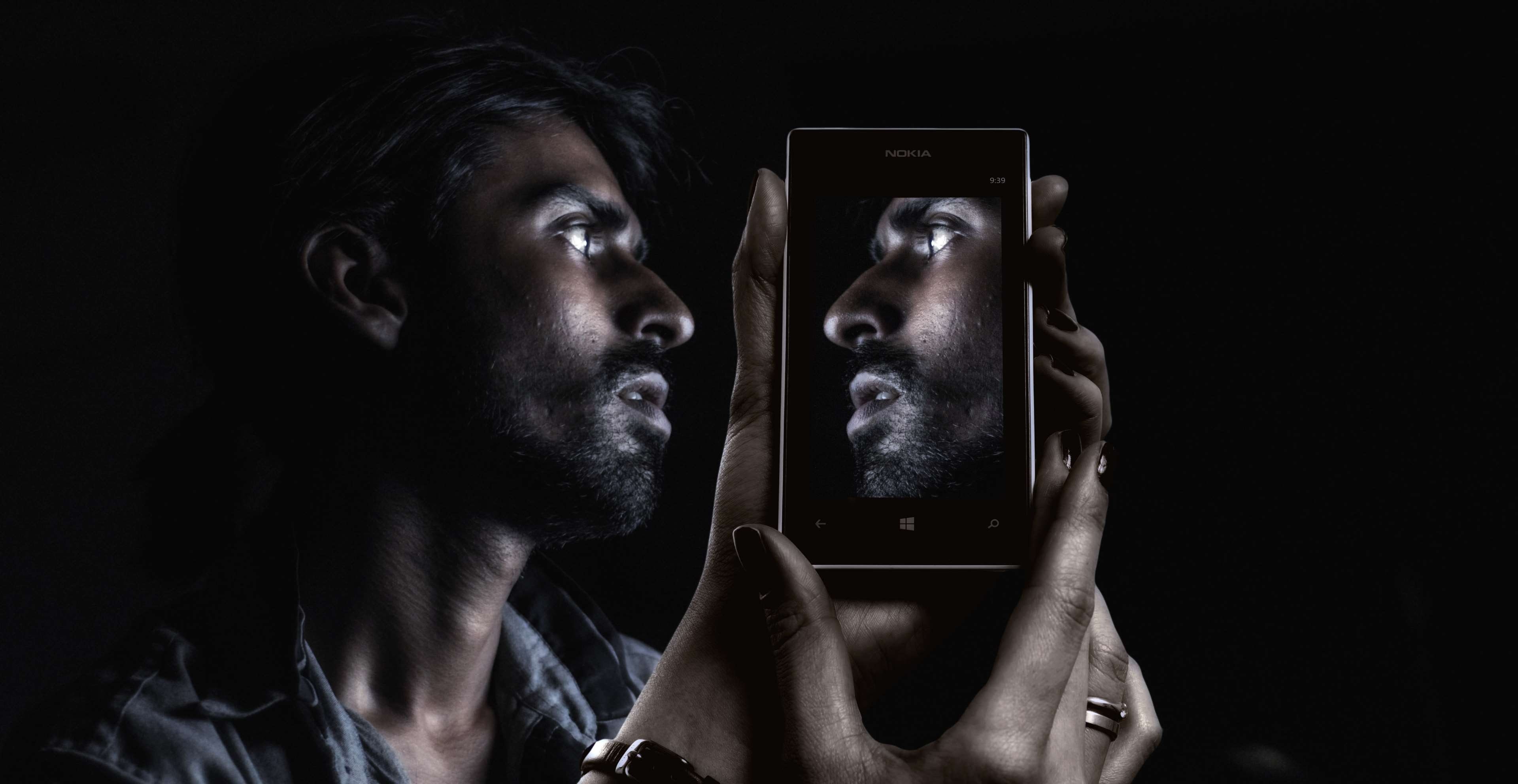 deception, appearance, loss of face, indoors, mid adult, looking, camera, image, lifestyle, adult, studio shot, digital, portrait, communication, fiction, HD Wallpaper