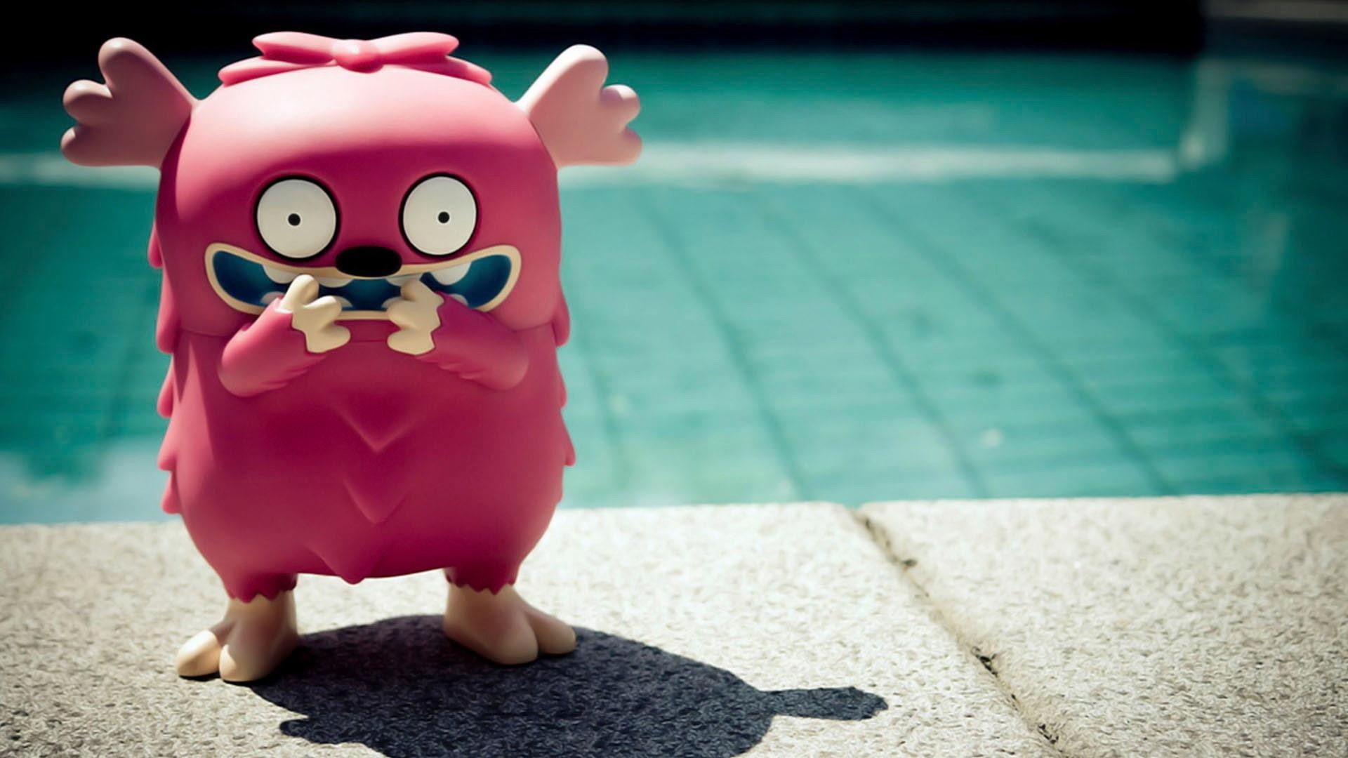 day, representation, swimming pool, toy, investment, close-up, human representation, art and craft, toys, 1080P, one person, pink color, focus on foreground, HD Wallpaper