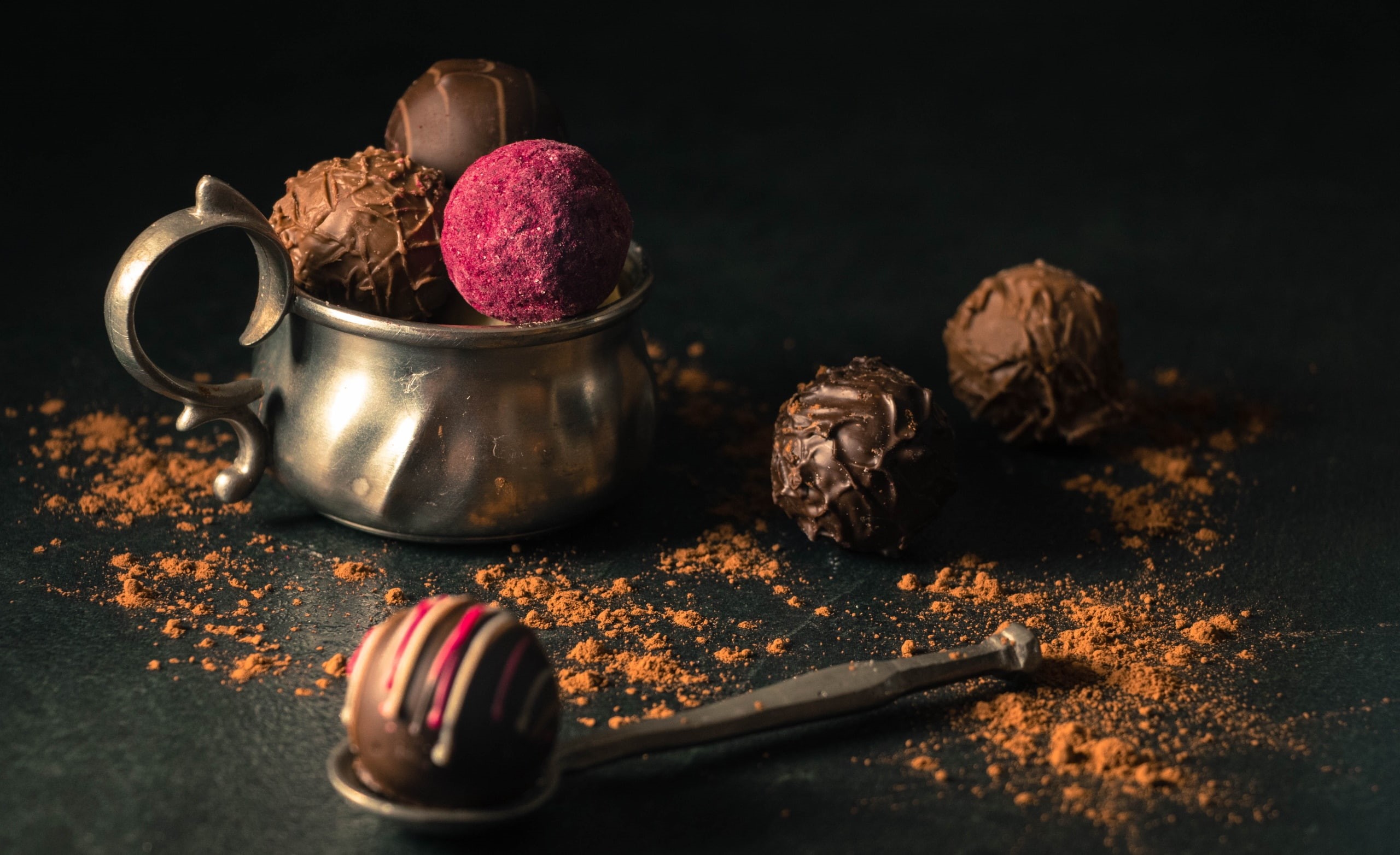 table, preparation, food, sweet food, sweet, indulgence, studio shot, wood - material, pink color, kitchen utensil, black background, no people, chocolate, HD Wallpaper