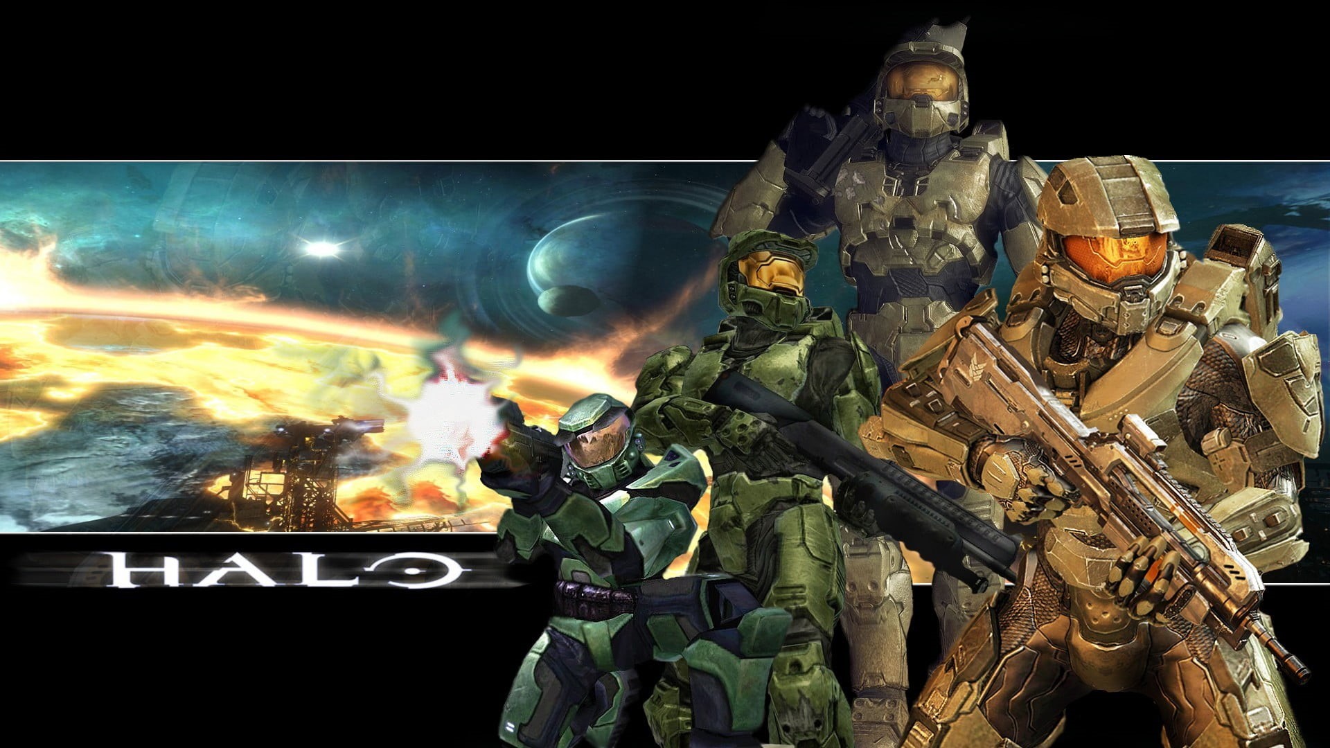 space, uniform, communication, Halo, machine gun, war, military uniform, government, Master Chief, assault rifle, fighting, night, digital, helmet, tank, HD Wallpaper