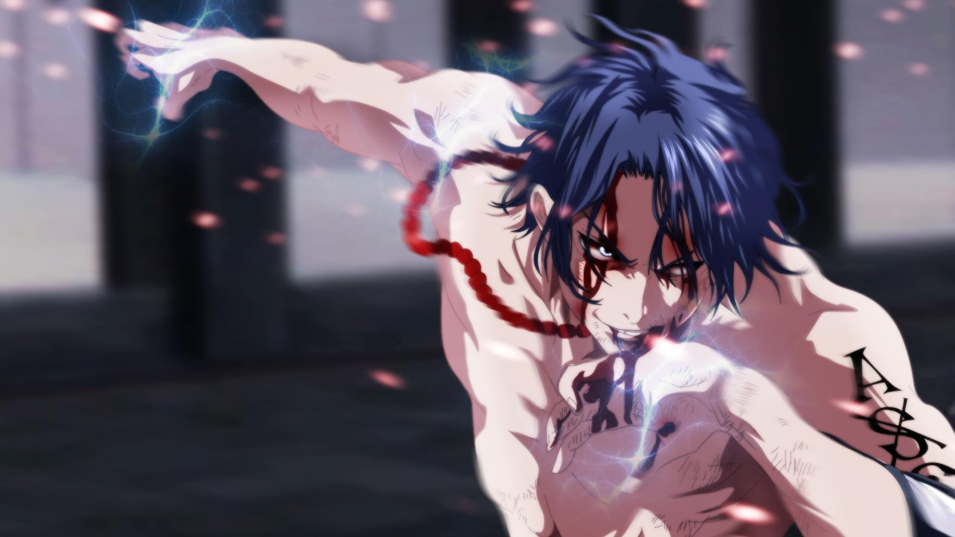 anime, strong, 1080P, portgas d. ace, one piece, HD Wallpaper