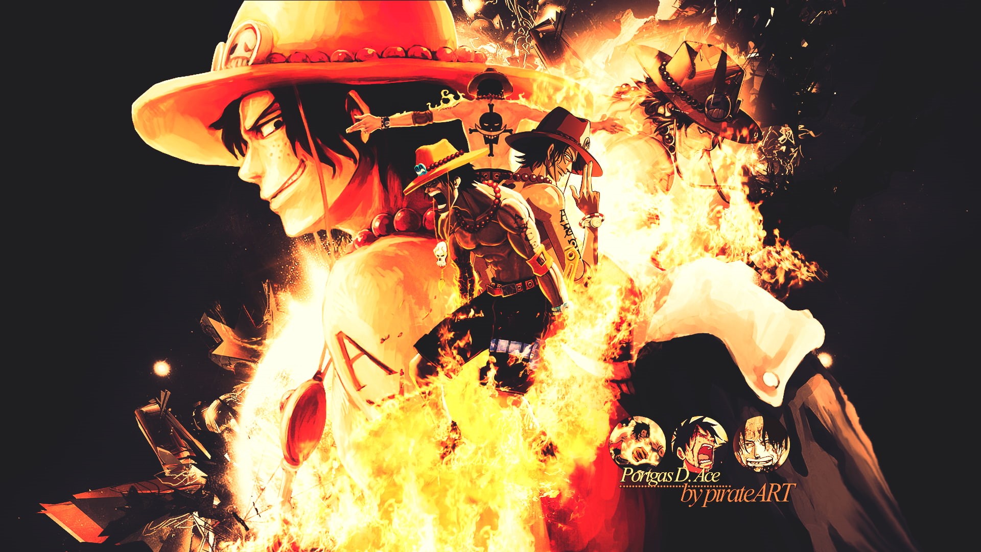 1080P, One Piece, Anime, Portgas D. Ace, HD Wallpaper