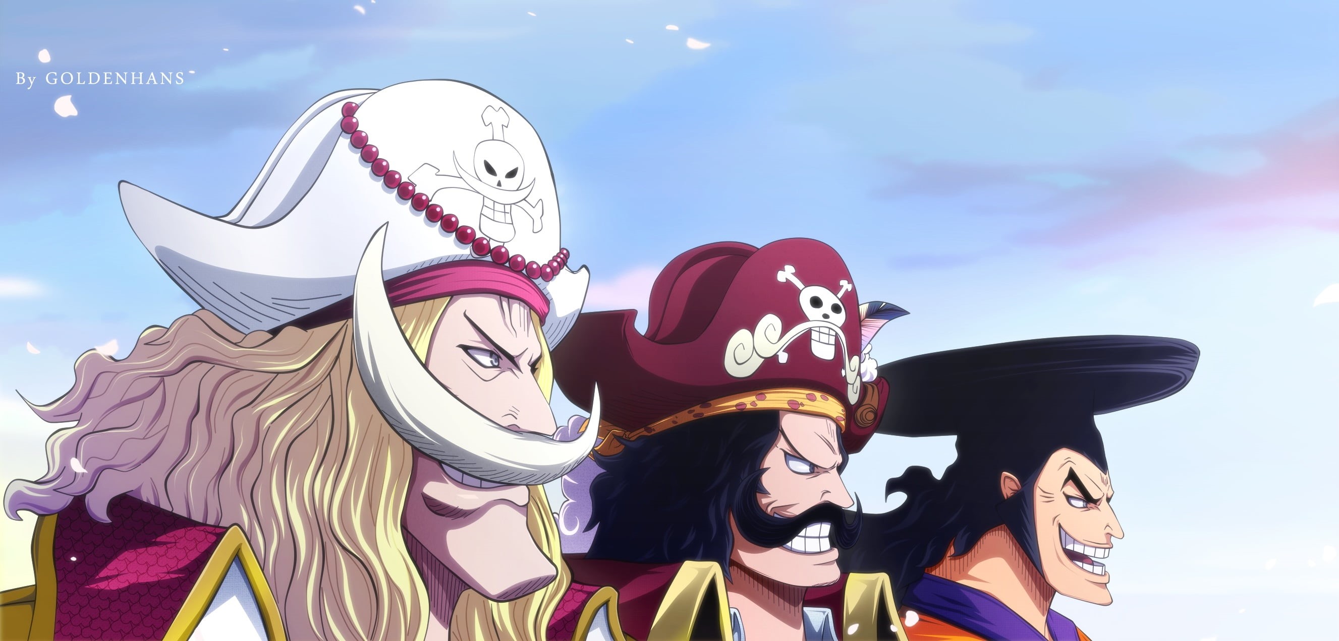 Kozuki Oden, Edward Newgate, 2K, One Piece, Gol D. Roger, HD Wallpaper