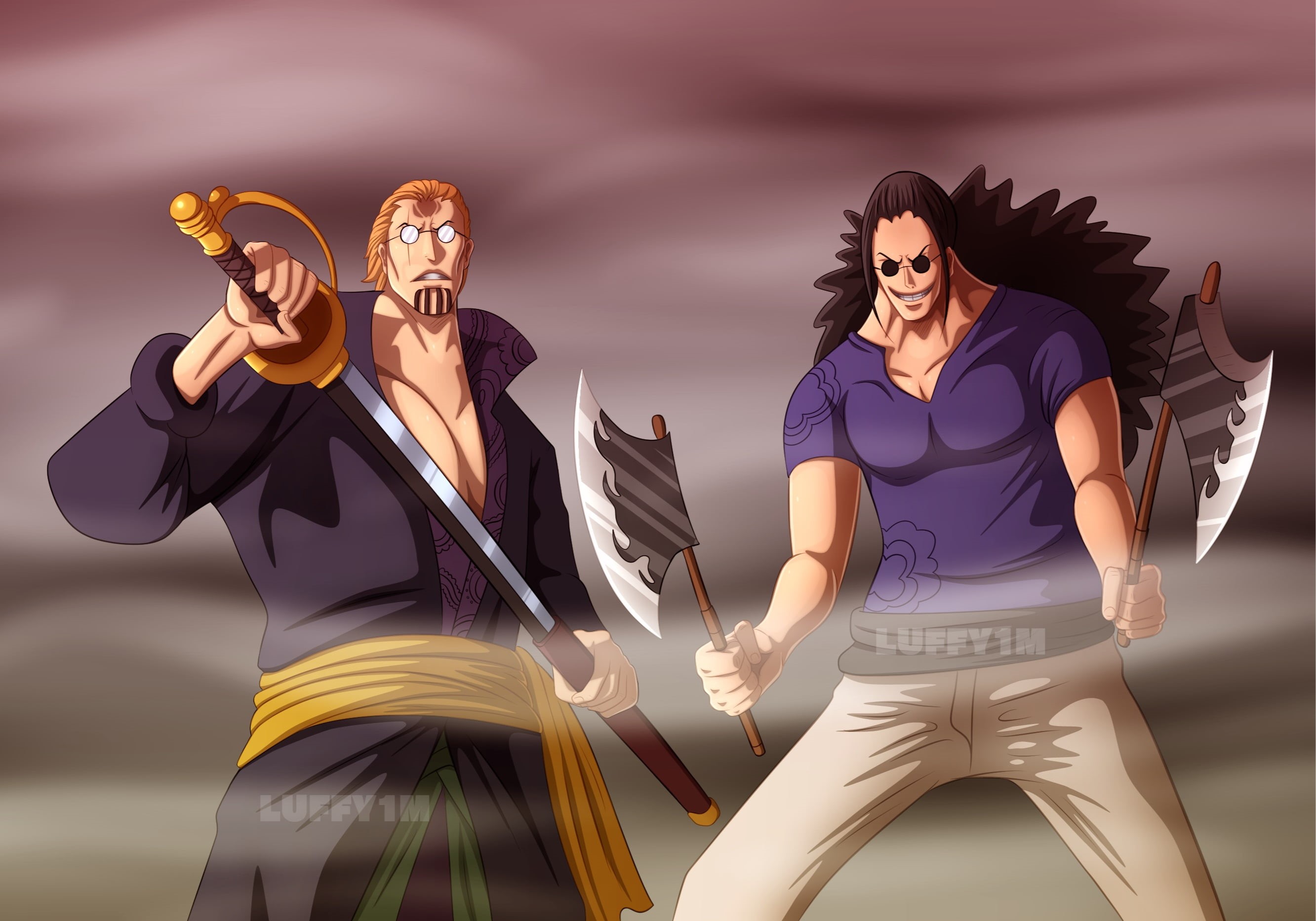 Scopper Gaban, Rayleigh Silvers, 2K, One Piece, HD Wallpaper