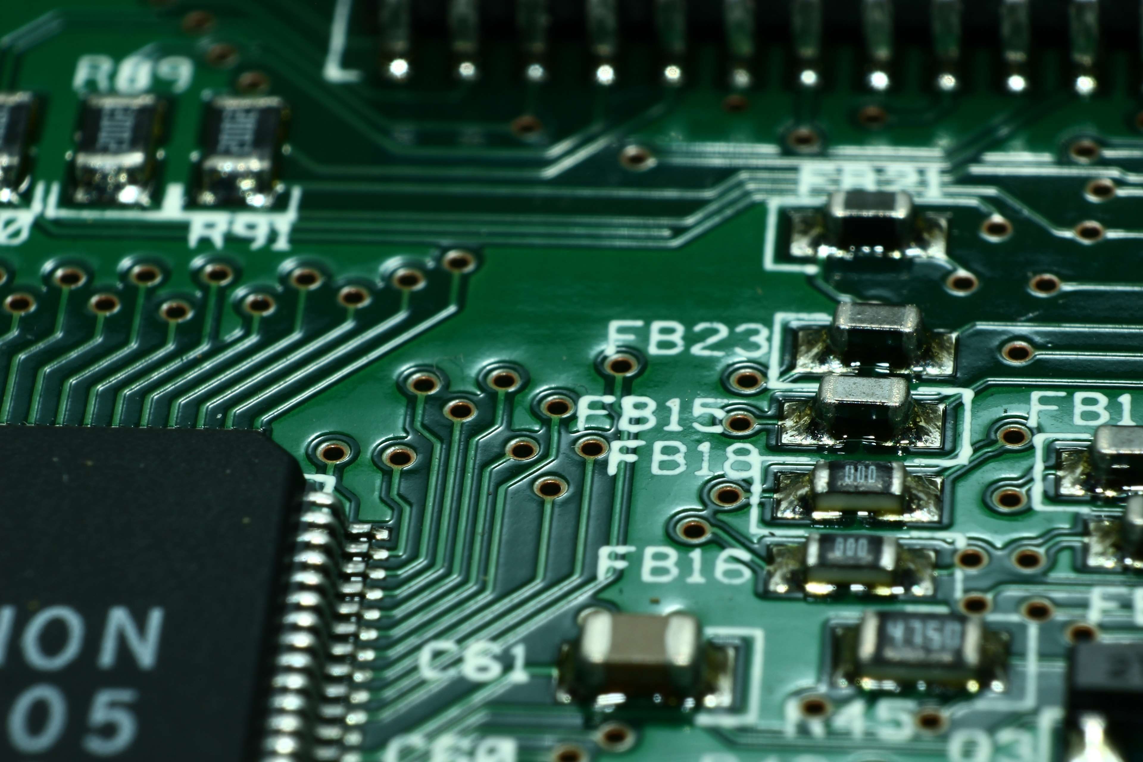 macro, chip, cpu, communication, industry, element, components, green color, close-up, close, computer part, motherboard, technology, electrical equipment, HD Wallpaper