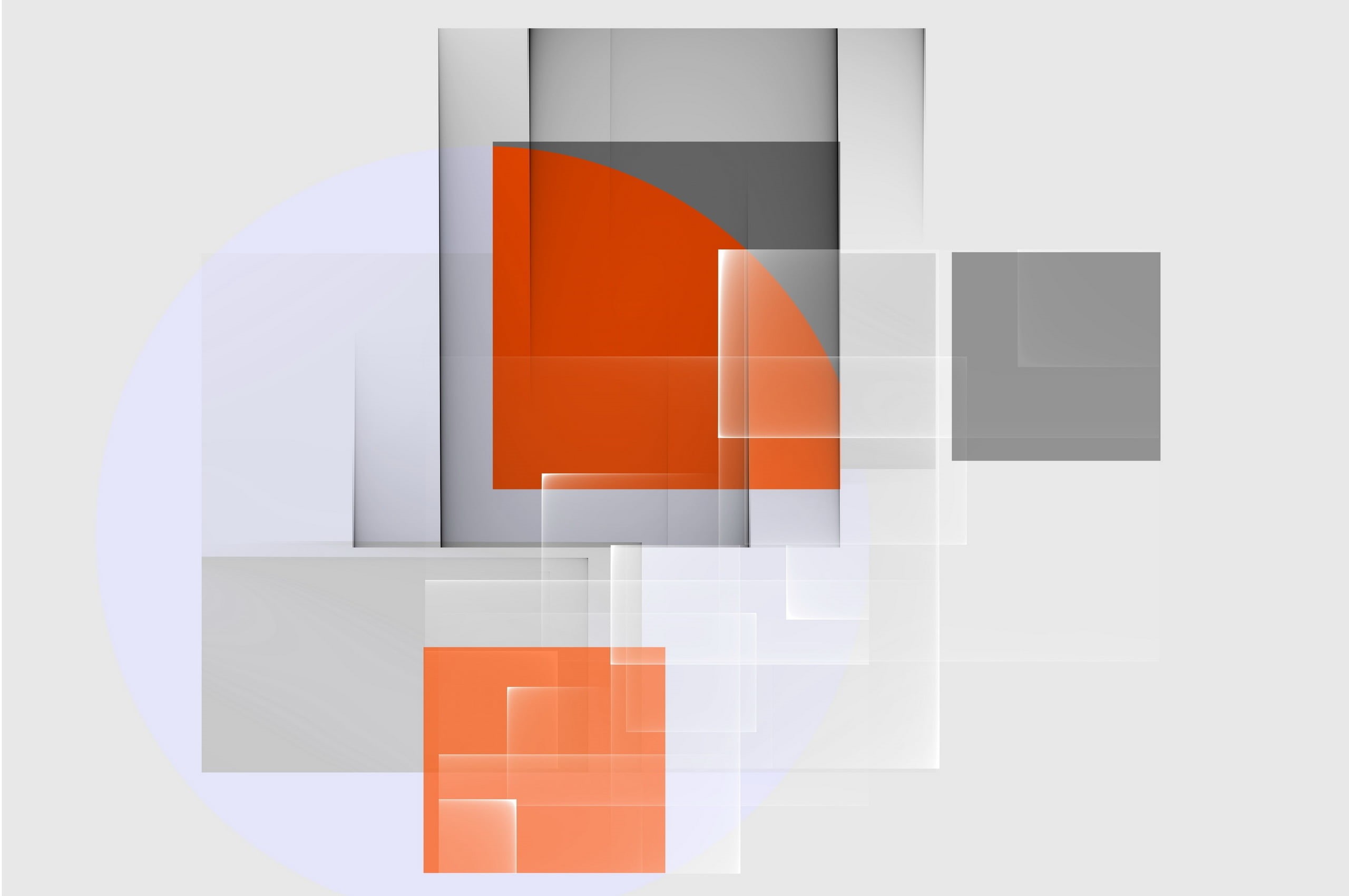 abstract, architecture, built structure, shape, orange color, creativity, 2K, layered, no people, geometric shape, gray, studio shot, pattern, three dimensional, HD Wallpaper