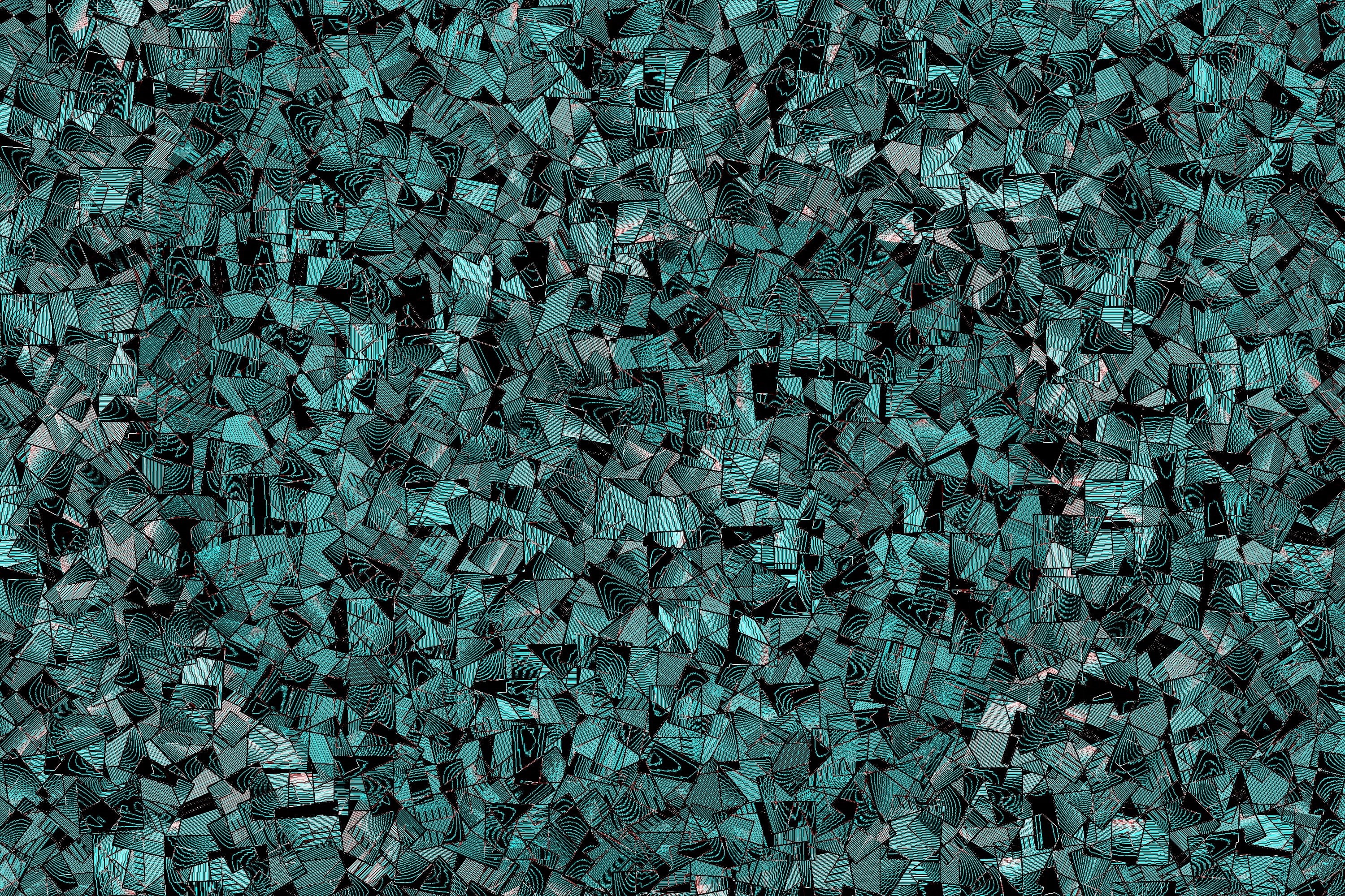 mosaic, forms, 2K, texture, cubism, HD Wallpaper