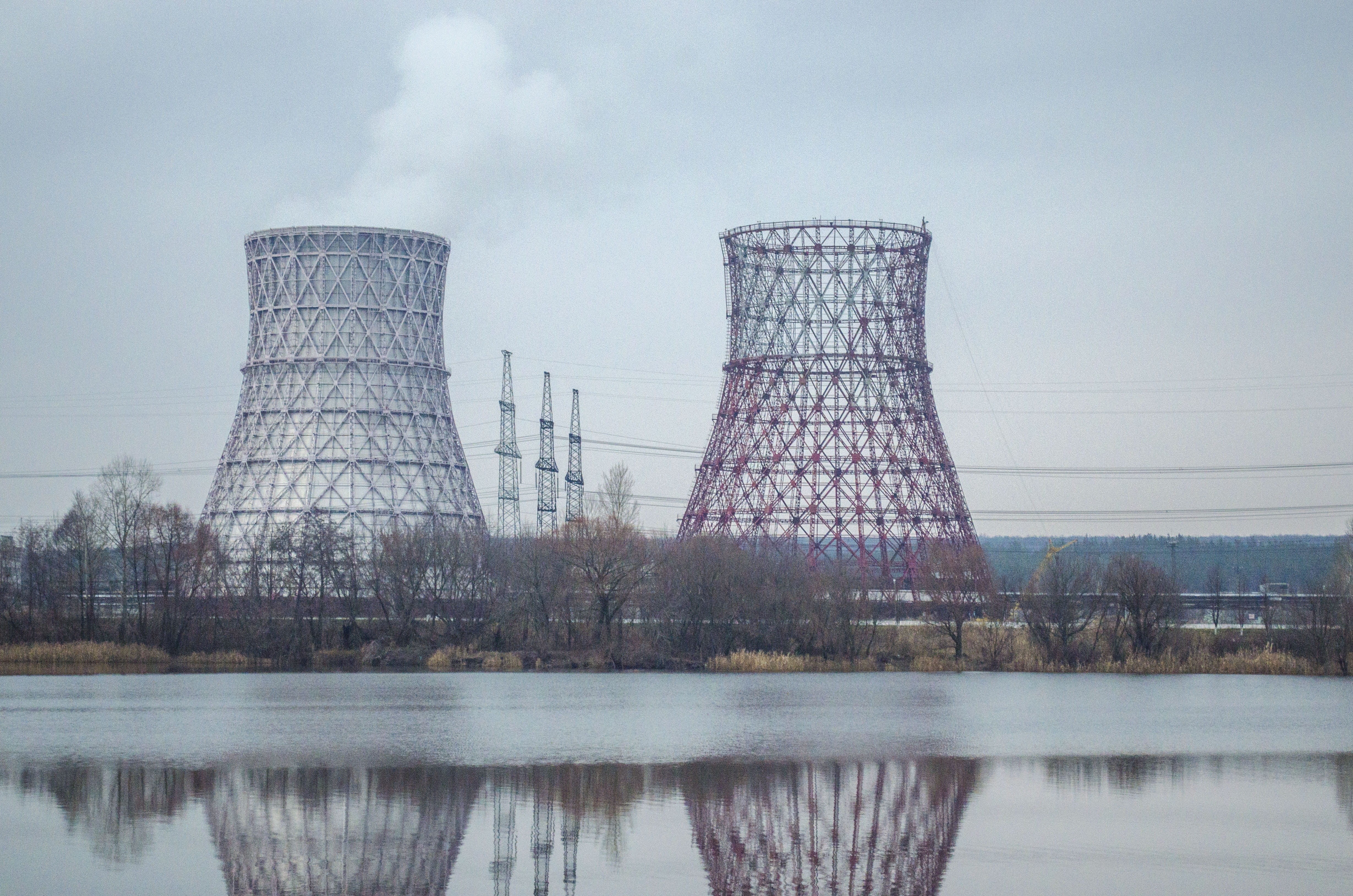 no people, autumn, fuel and power generation, river, cooling tower, outdoors, metal framework, construction, abstract, building exterior, chernobyl, water, HD Wallpaper