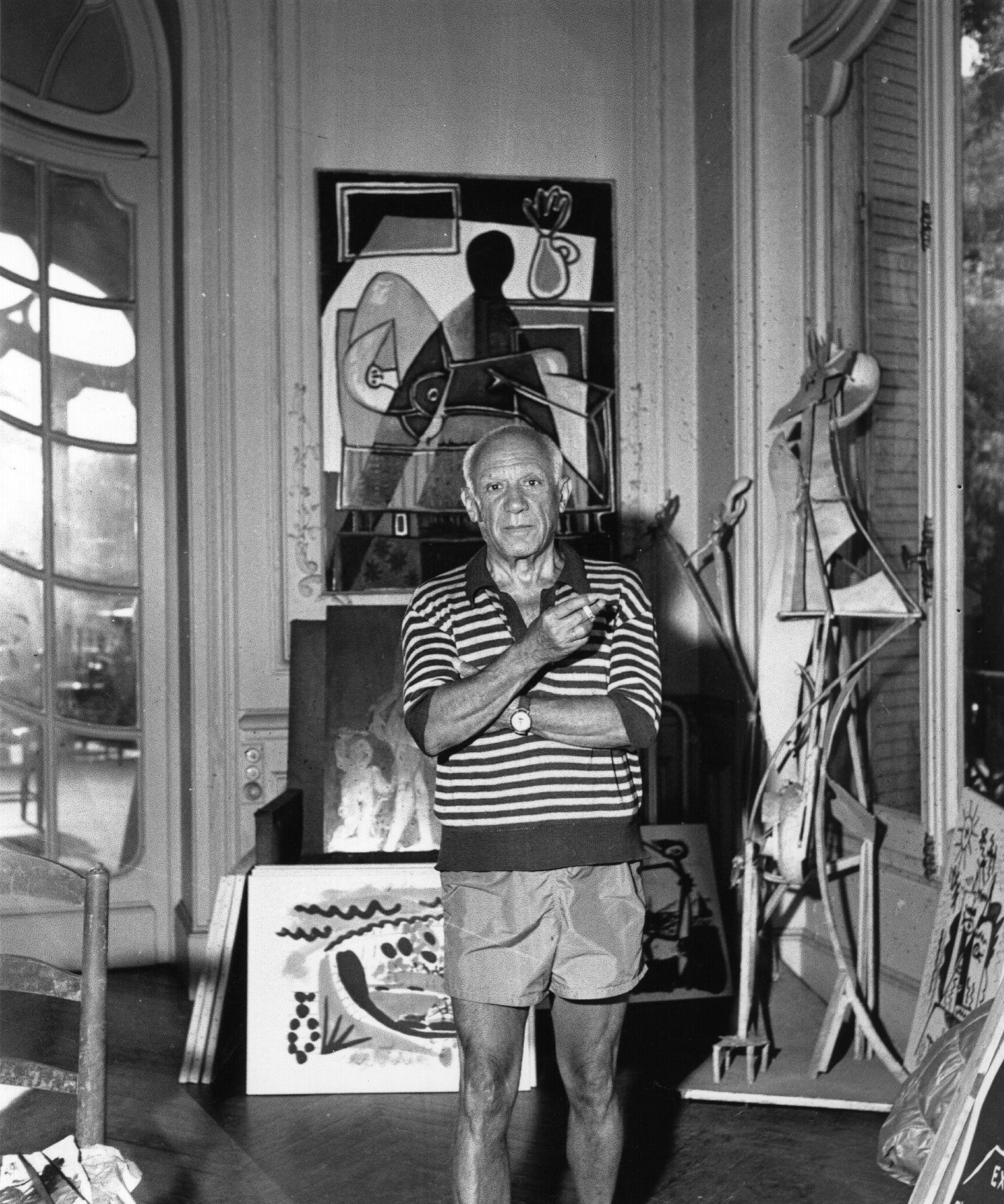 men painters pablo picasso cubism monochrome painting, 2K, Phone HD Wallpaper