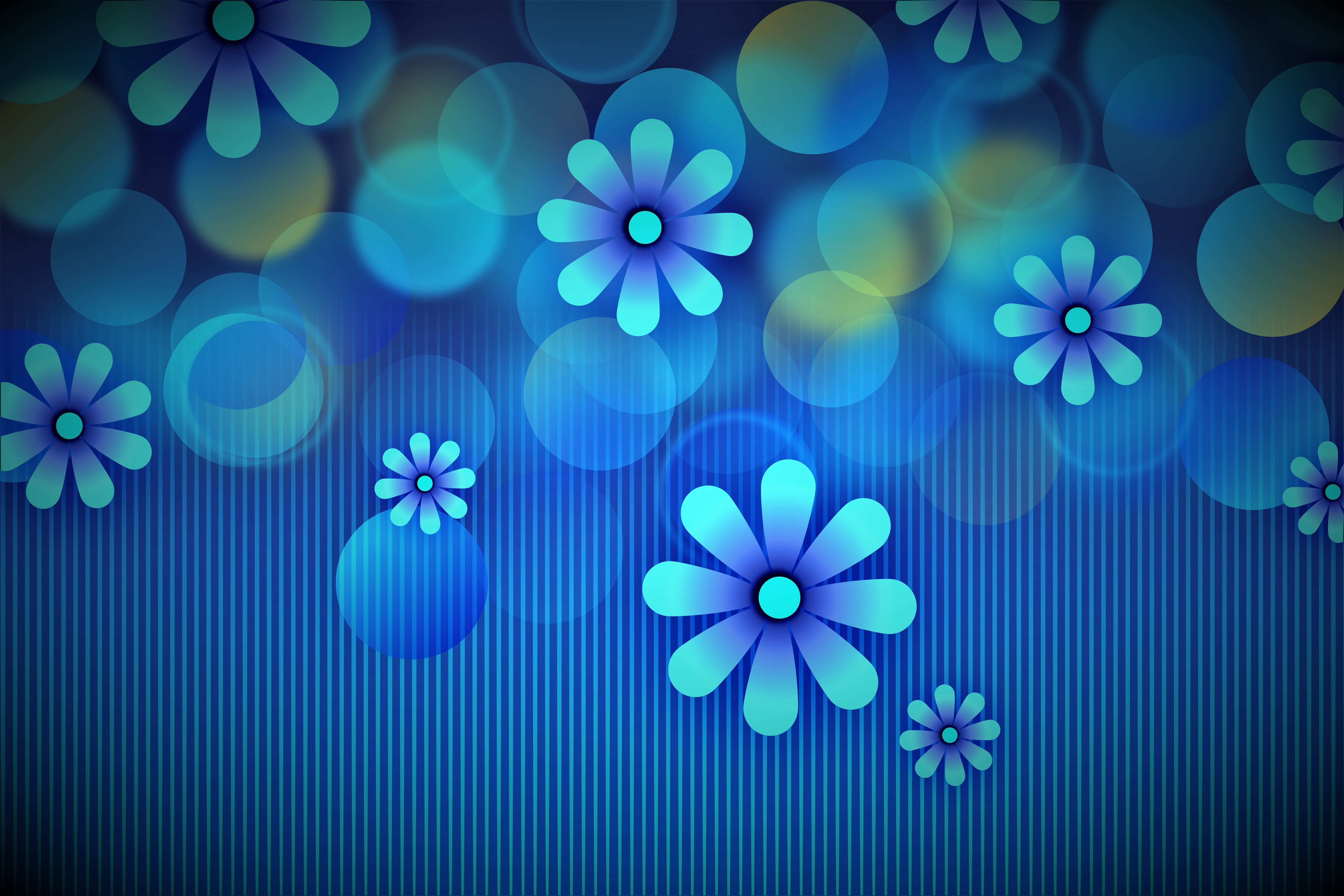 digital art, background, graphics, bokeh, texture, 5K, flowers, HD Wallpaper