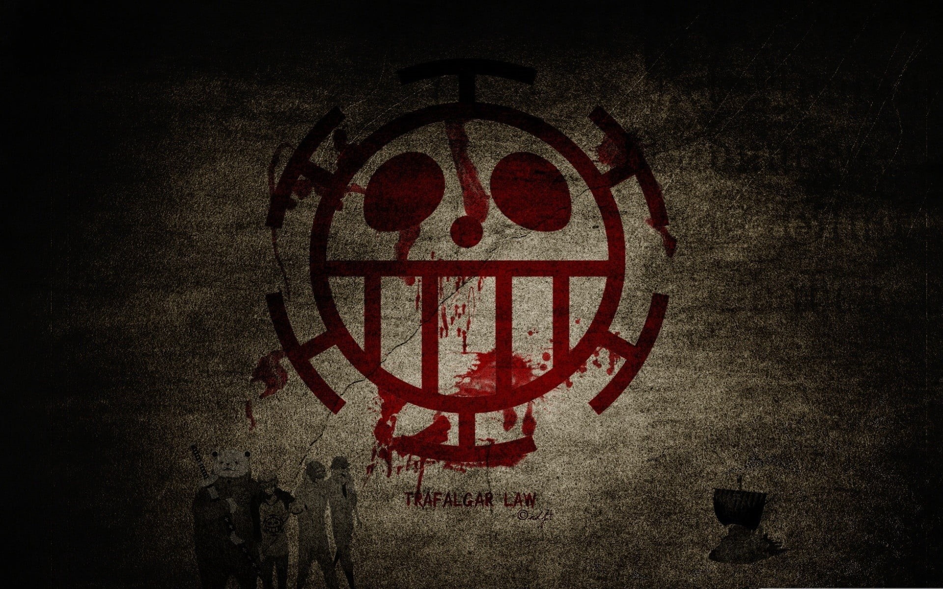 dirt, forbidden, symbol, shape, circle, old, anime, weathered, One Piece, pirates, day, no people, wall, art and craft, wall - building feature, trafalgar, HD Wallpaper