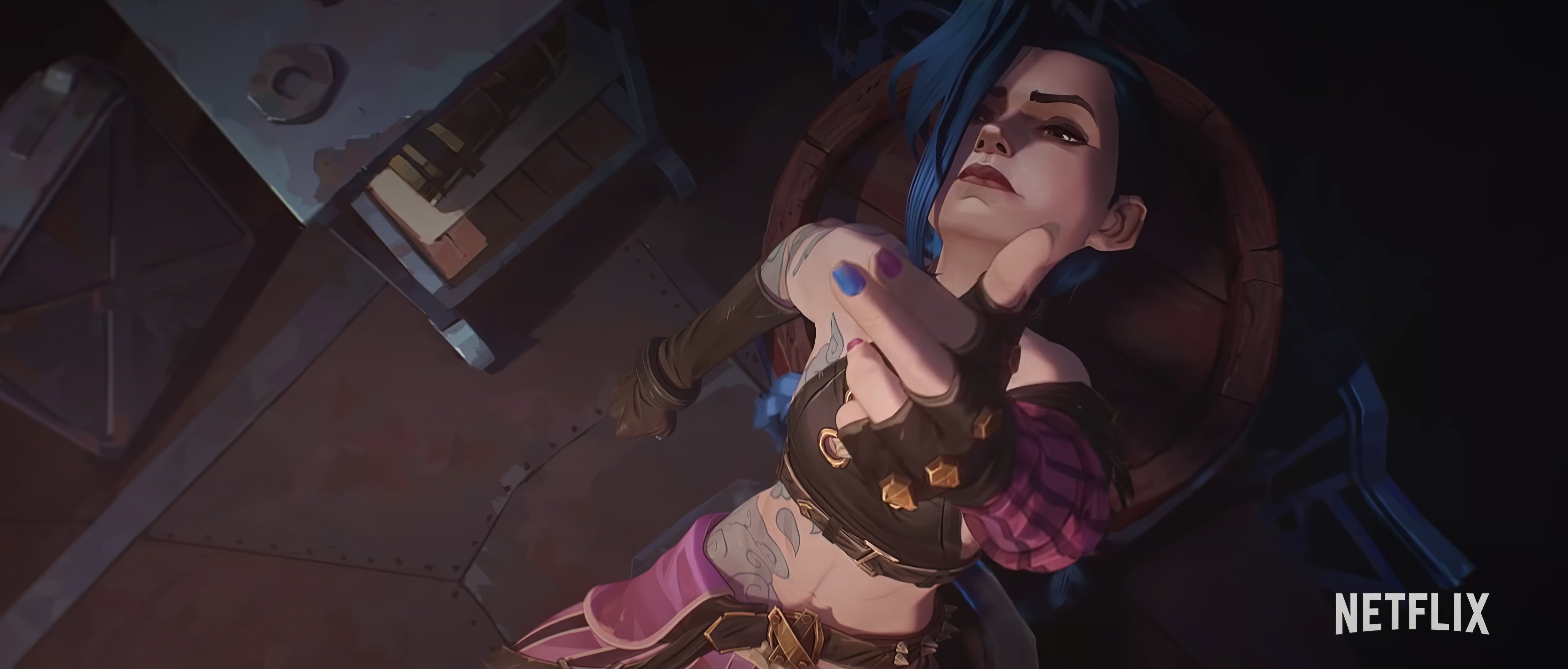 League of Legends, Jinx (League of Legends), Netflix TV Series, 5K, Arcane, animated series, HD Wallpaper