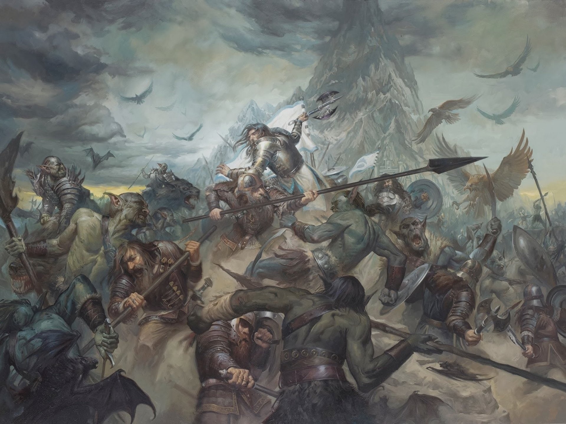 fantasy, lotr, adventure, rings, 1080P, armies, battle, hobbit, lord, battle five armies, HD Wallpaper