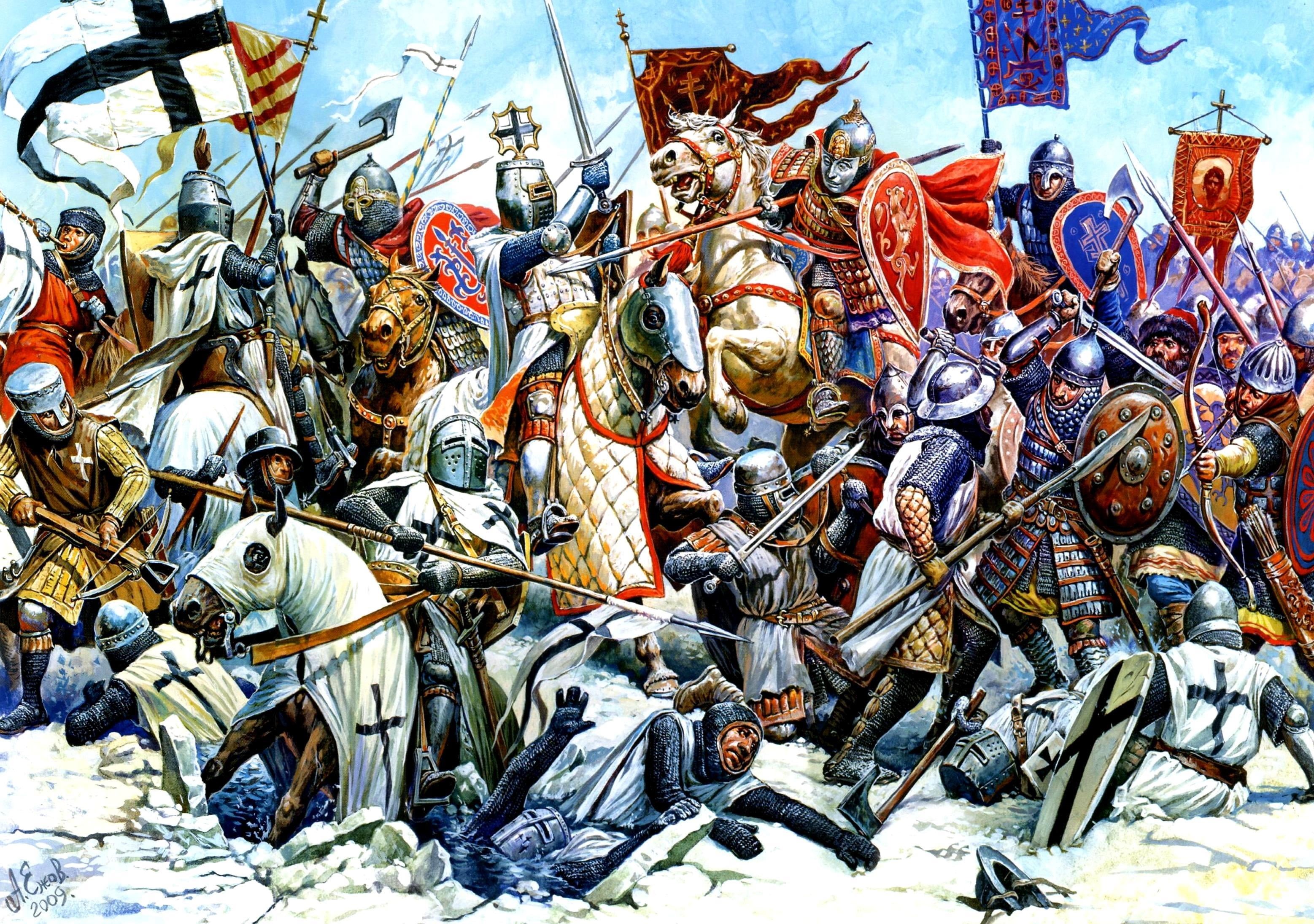 close-up, war, cold temperature, Rusichi, large group of objects, abundance, high angle view, horse, 2K, famous Place, shields, for sale, spears, figure, HD Wallpaper
