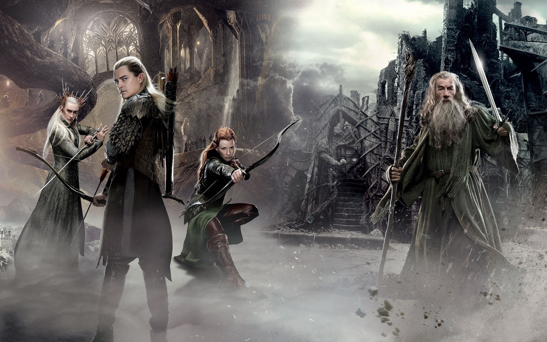 fantasy, adult, clothing, weapon, men, horror, disguise, costume, females, the past, 1080P, arts culture and entertainment, architecture, smoke - physical structure, HD Wallpaper