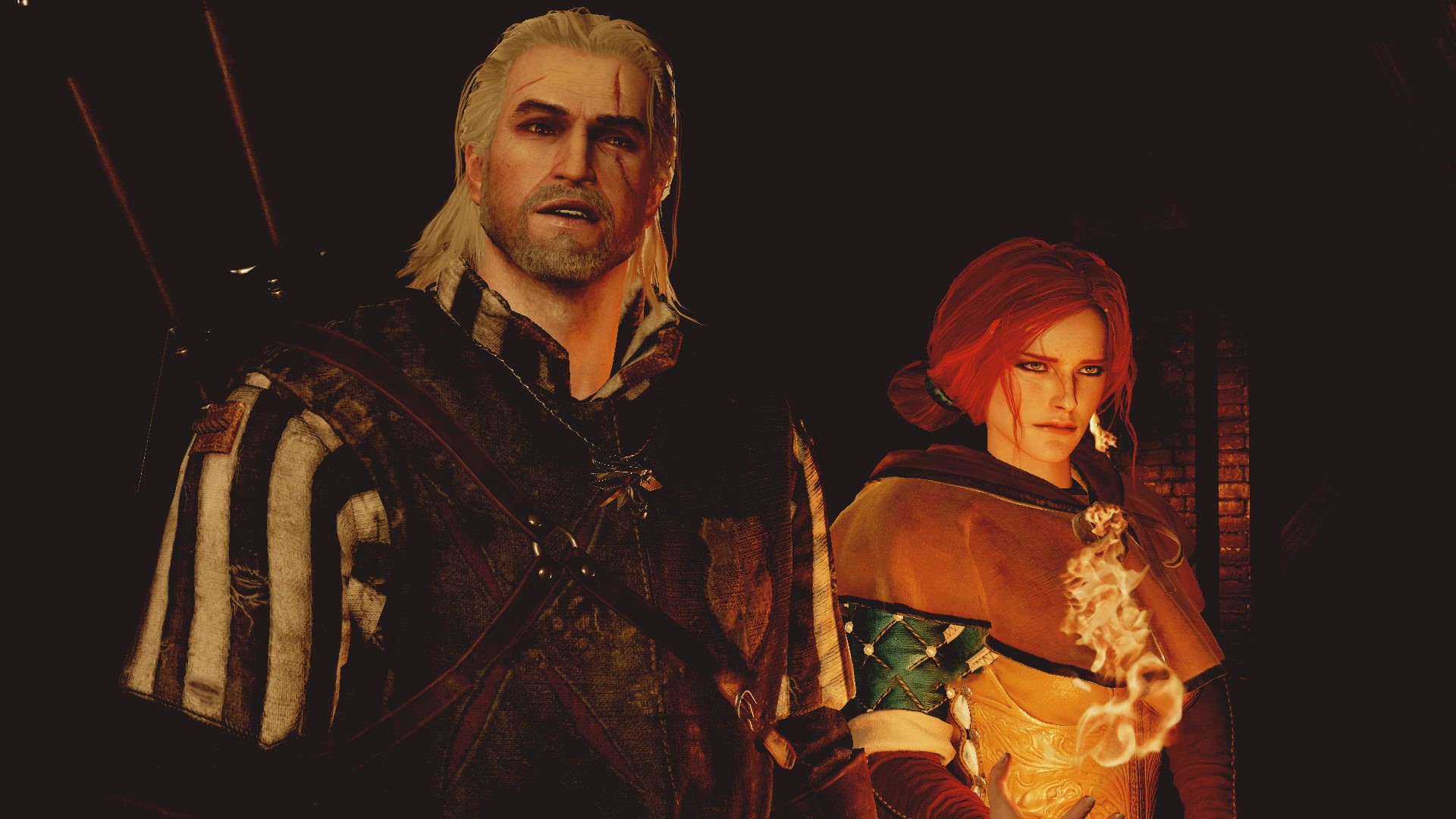 front view, people, adult, clothing, video games, portrait, men, standing, studio shot, looking at camera, young adult, Geralt of Rivia, 1080P, HD Wallpaper