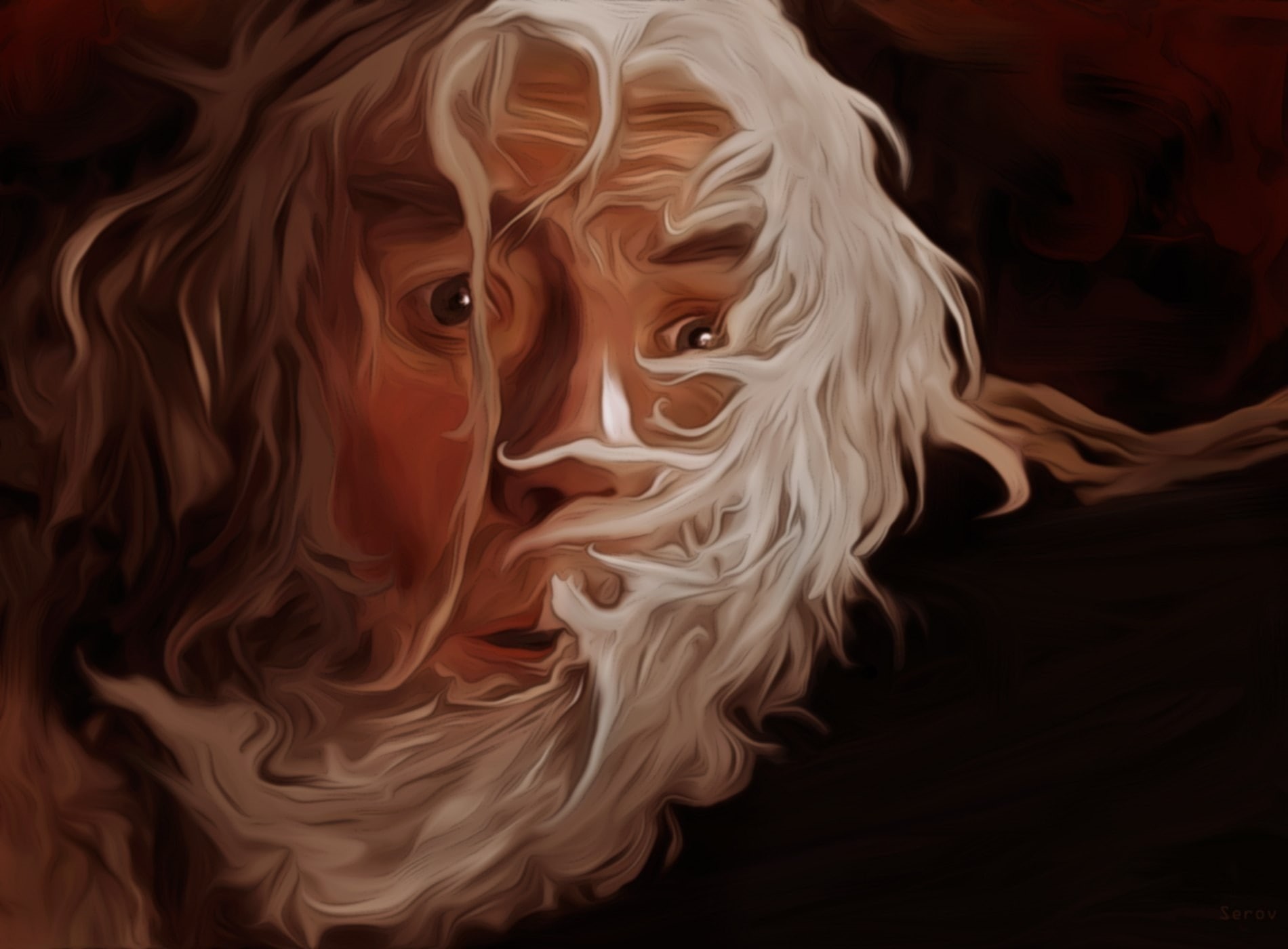 full frame, animal, animal wildlife, close-up, animal themes, Gandalf, indoors, one animal, pattern, The Lord of the Rings, orange color, artwork, no people, HD Wallpaper